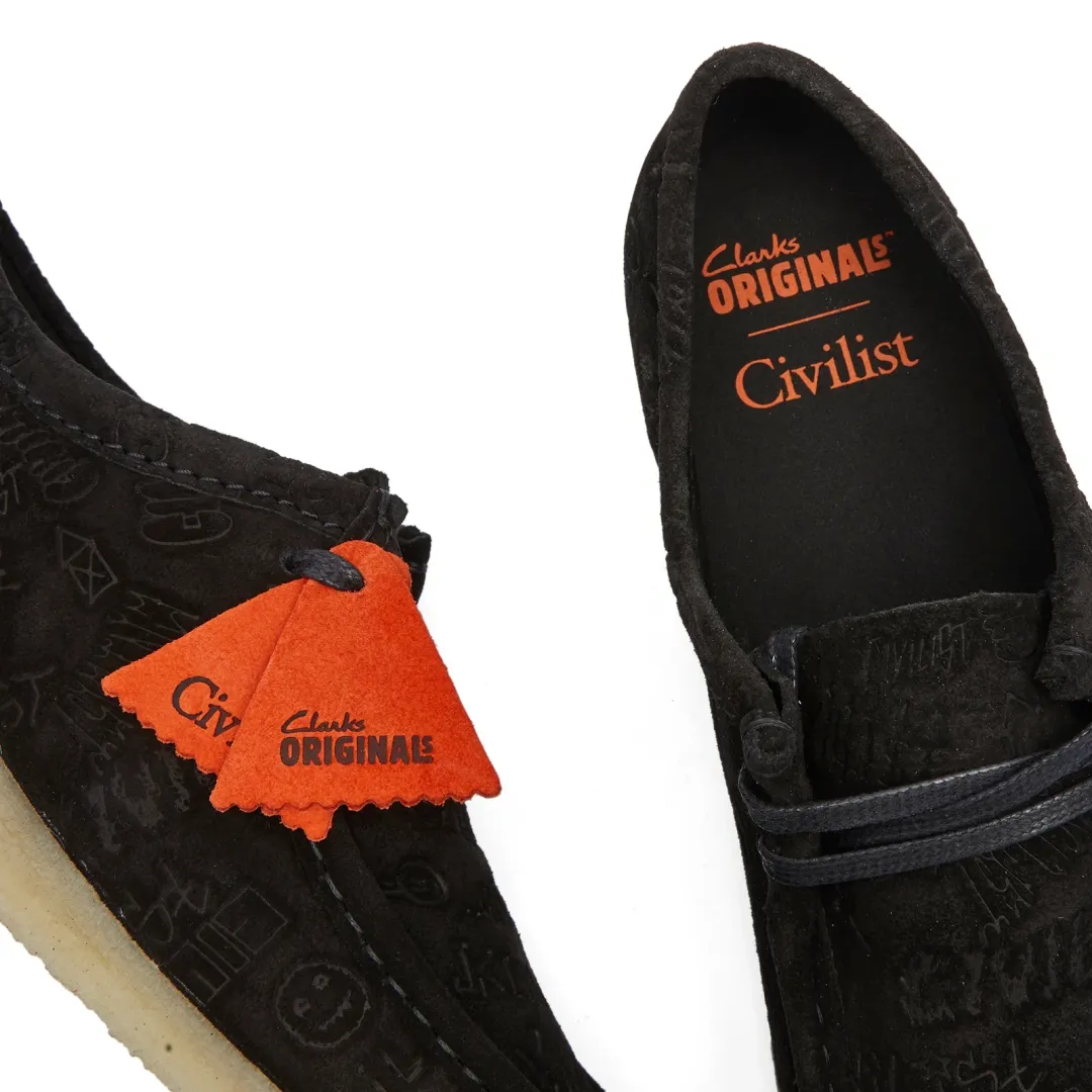 Clarks Originals Men's x Civilist Wallabee Black Deboss | 26177775