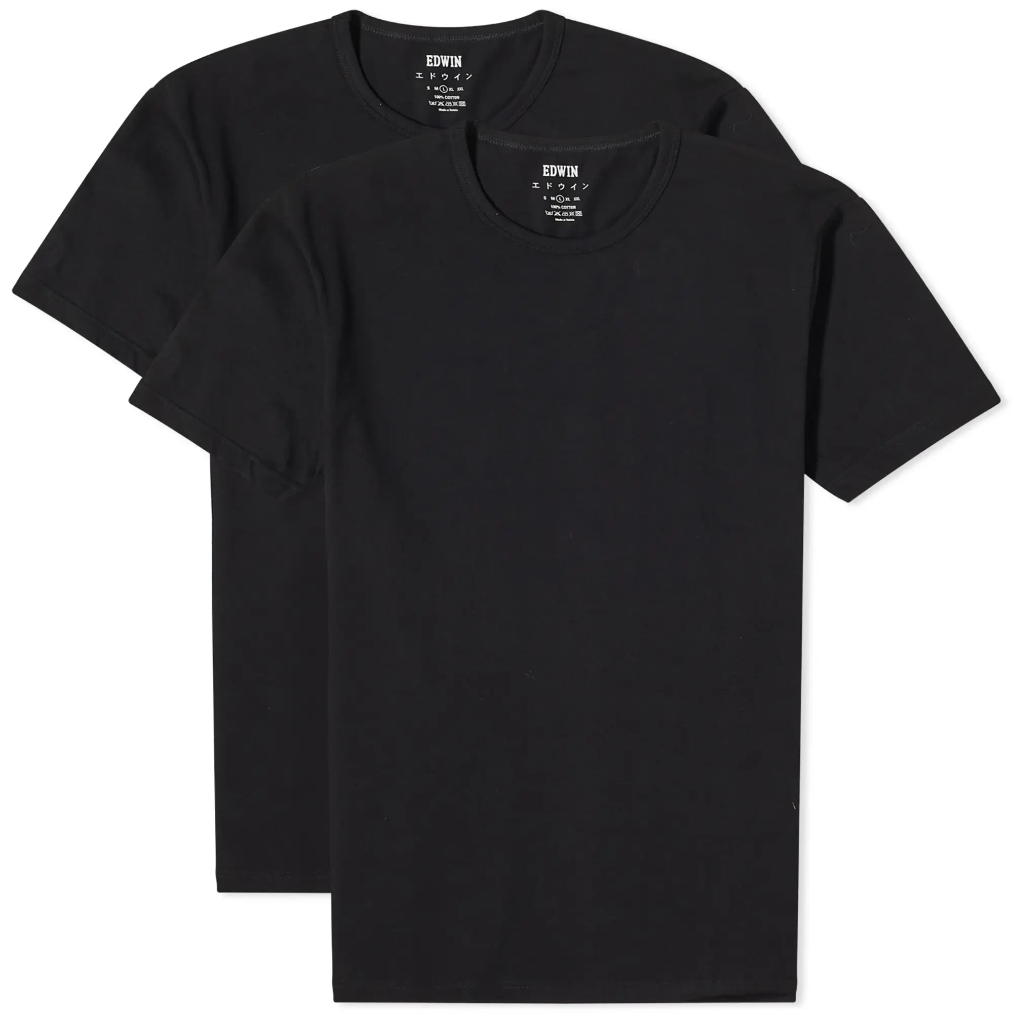 Edwin Men's Double Pack T-Shirt Black