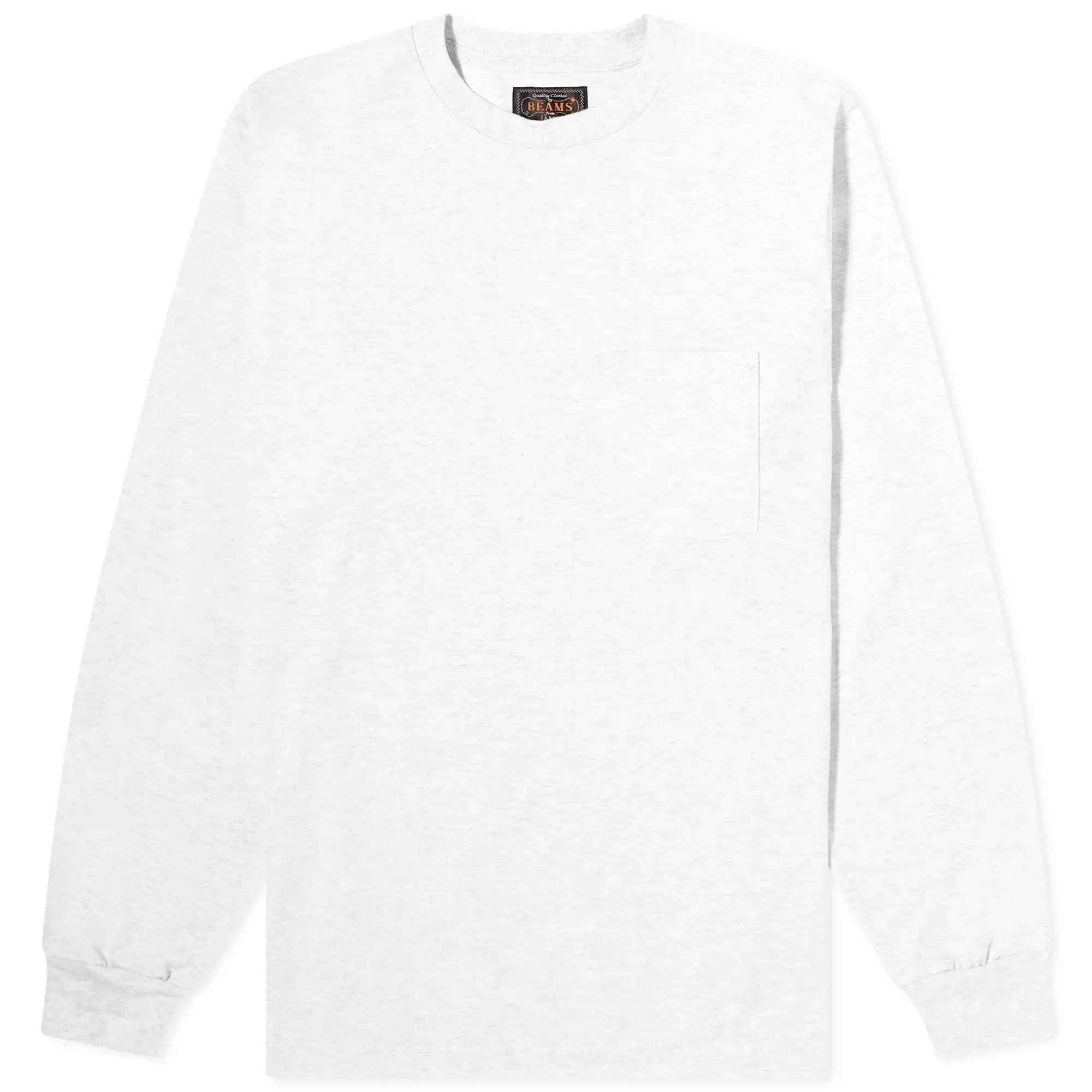 Beams Plus Men's Long Sleeve Pocket T-Shirt Ash