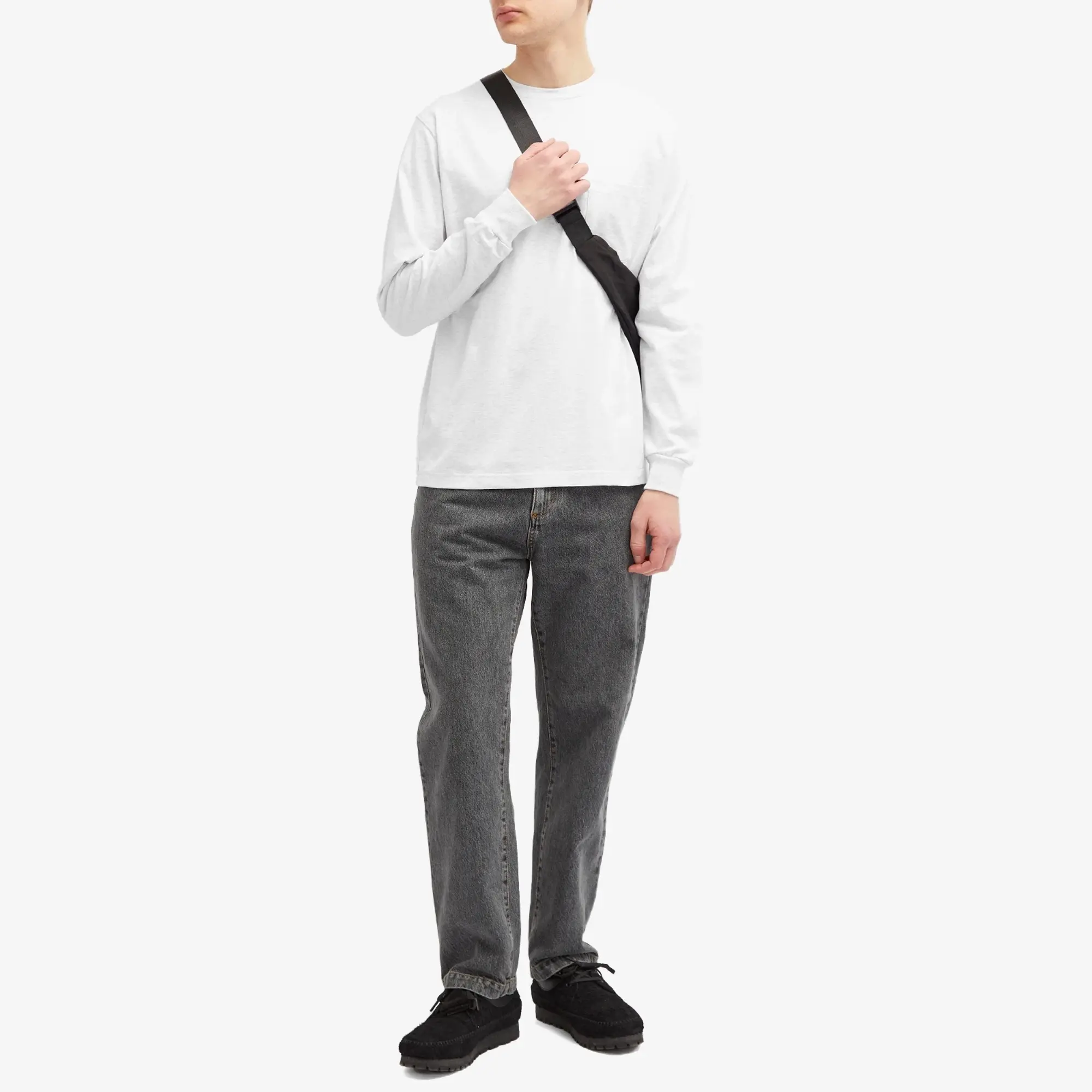 Beams Plus Men's Long Sleeve Pocket T-Shirt Ash