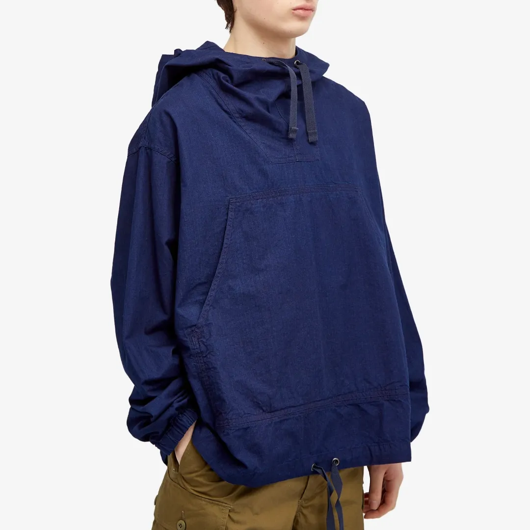 Beams Plus Men's MIL Indigo Rip Stop Smock | 3818-0166-791-78