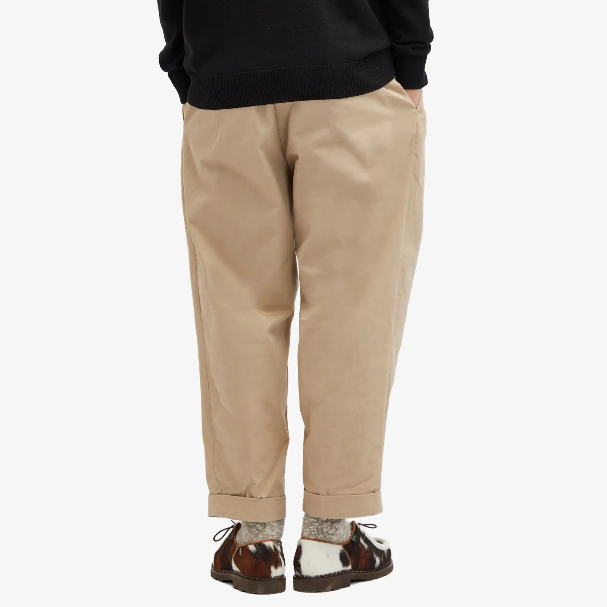 Beams Plus Men's 2 Pleat Chino Khaki