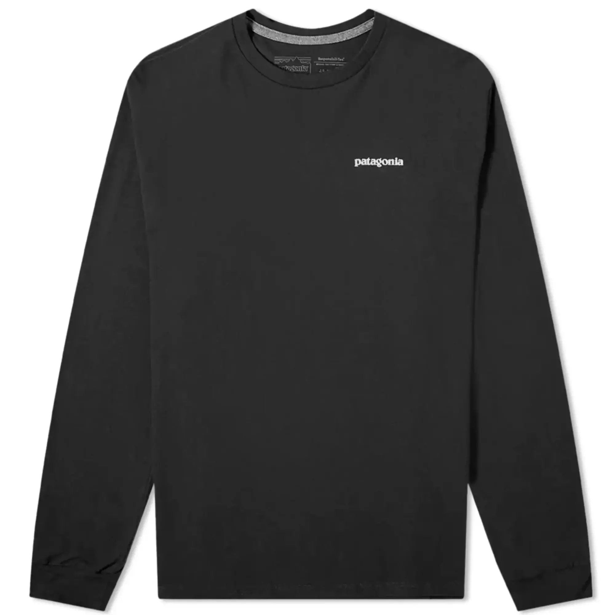 Patagonia Long-Sleeved P-6 Logo Responsibili-Tee - Black