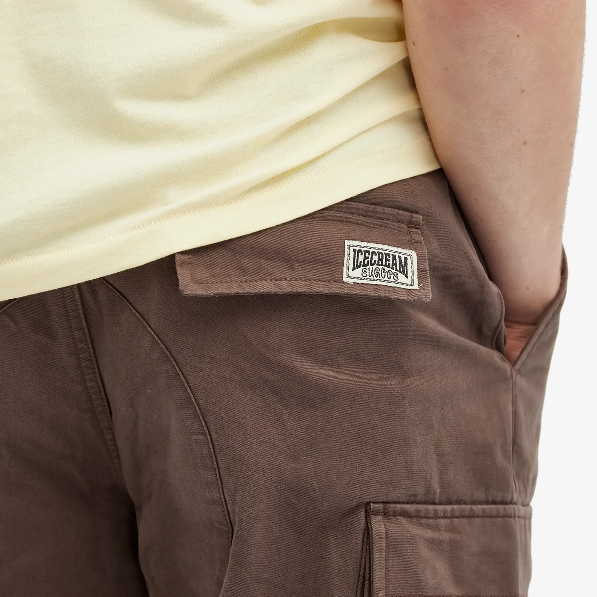 ICECREAM Running Dog Camo Cargo Pants, Brown