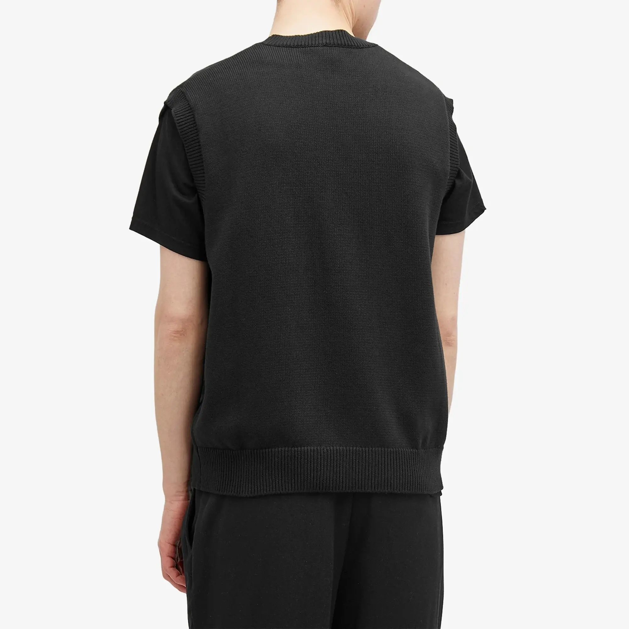 ICECREAM Men's Straight Logo Knit Vest Black