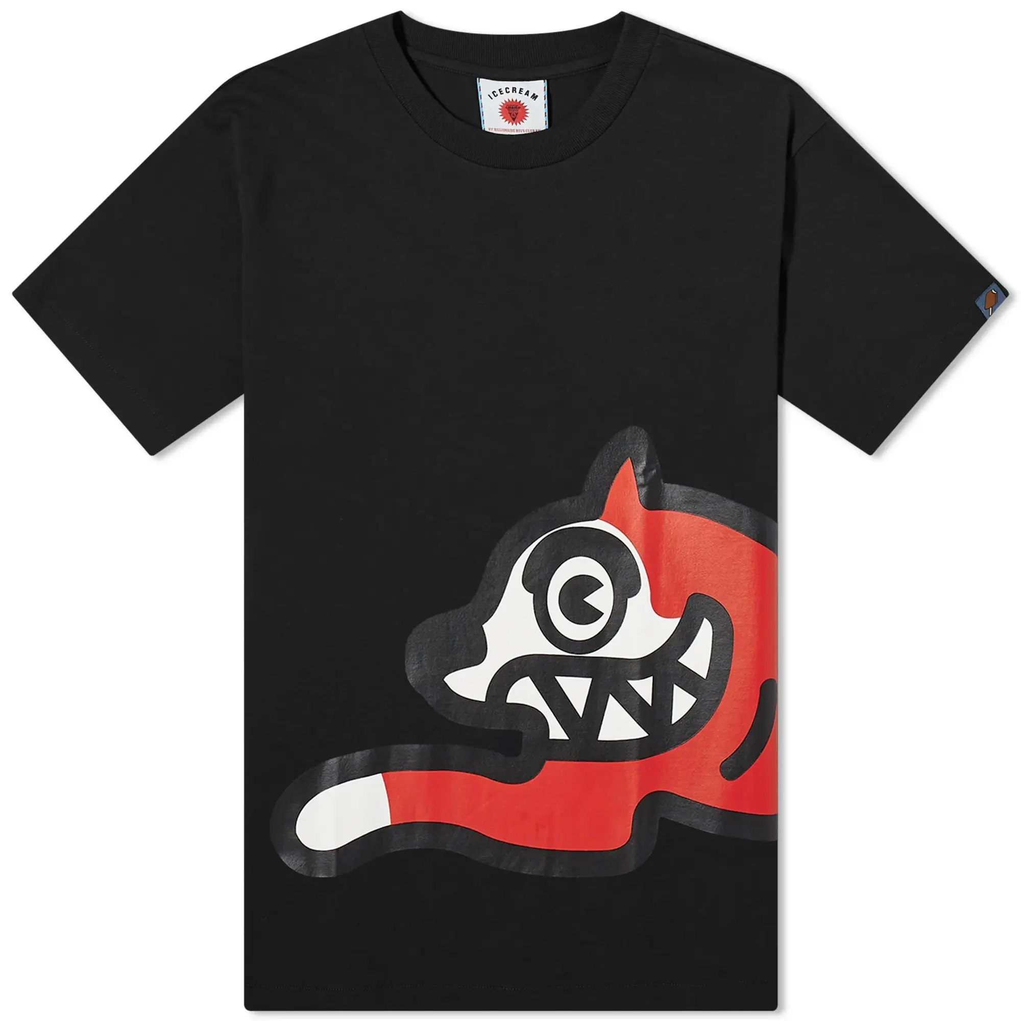 ICECREAM Jumbo Running Dog T-Shirt, Black