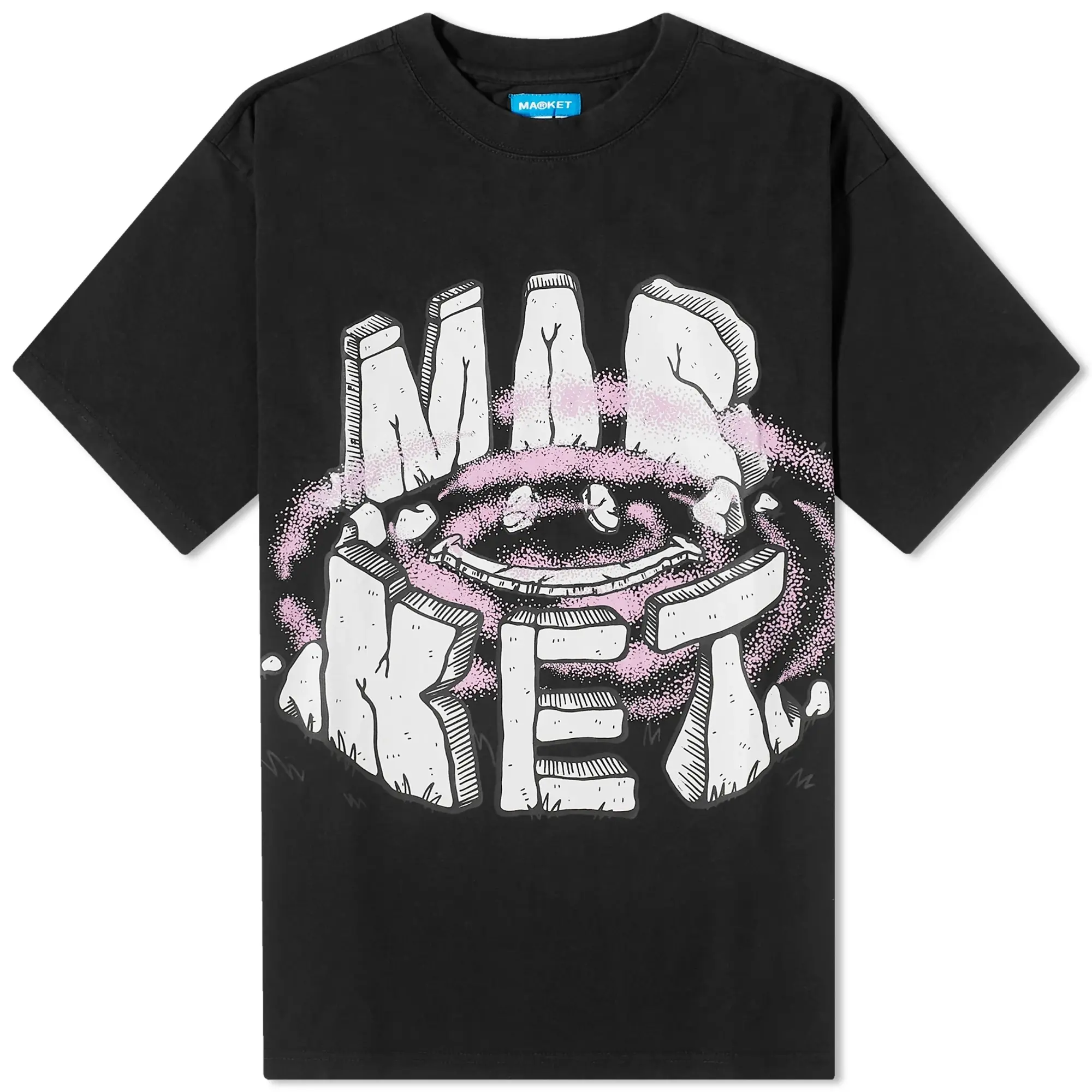 MARKET Men's Smiley Portal T-Shirt Washed Black