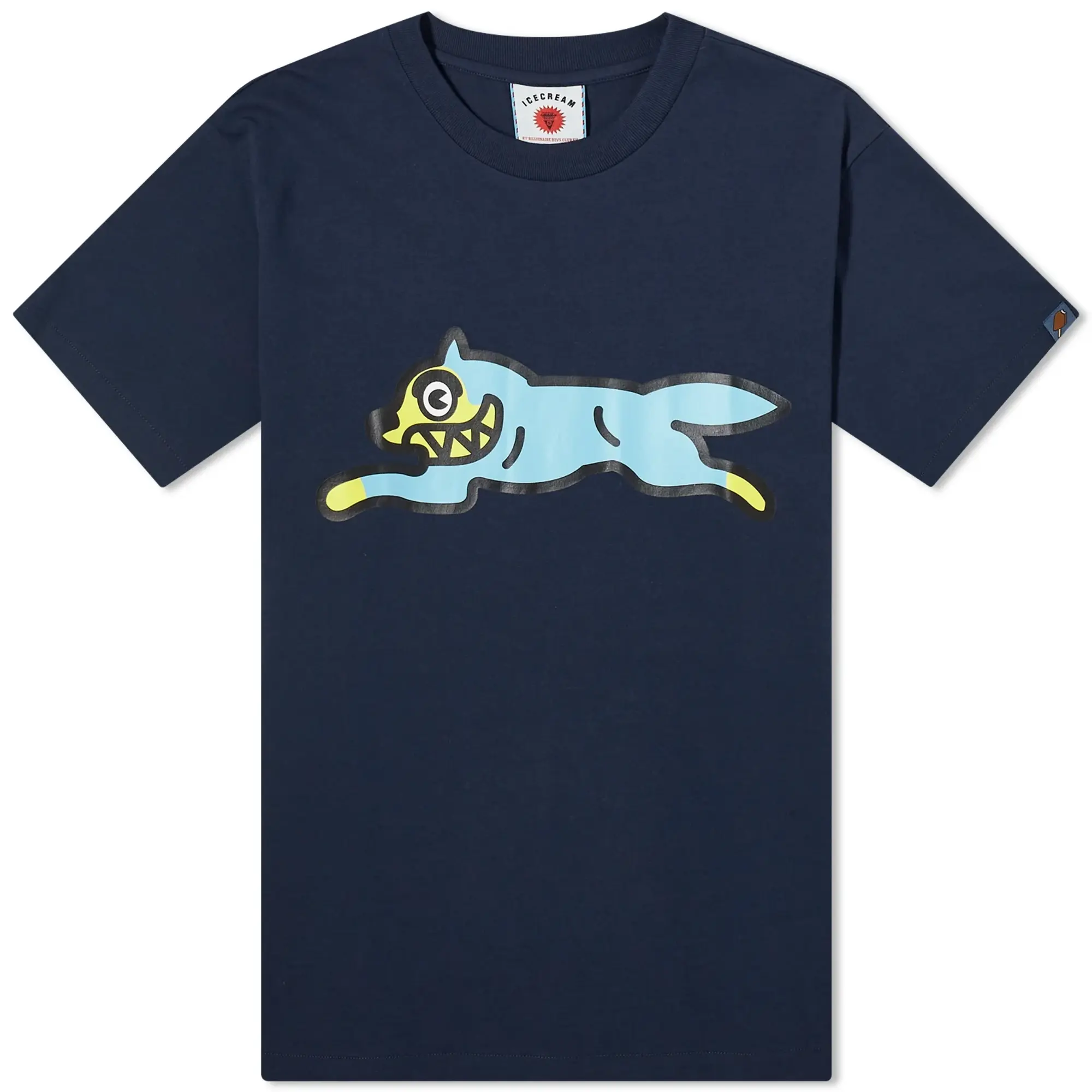 ICECREAM Men's Running Dog T-Shirt Navy