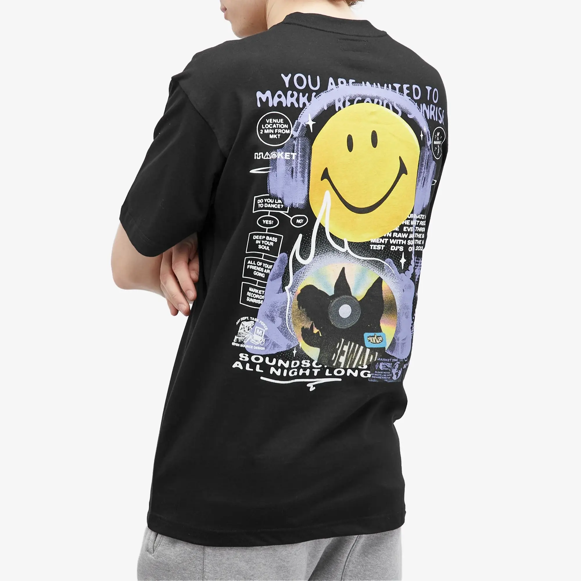 MARKET Men's Smiley Afterhours T-Shirt Black