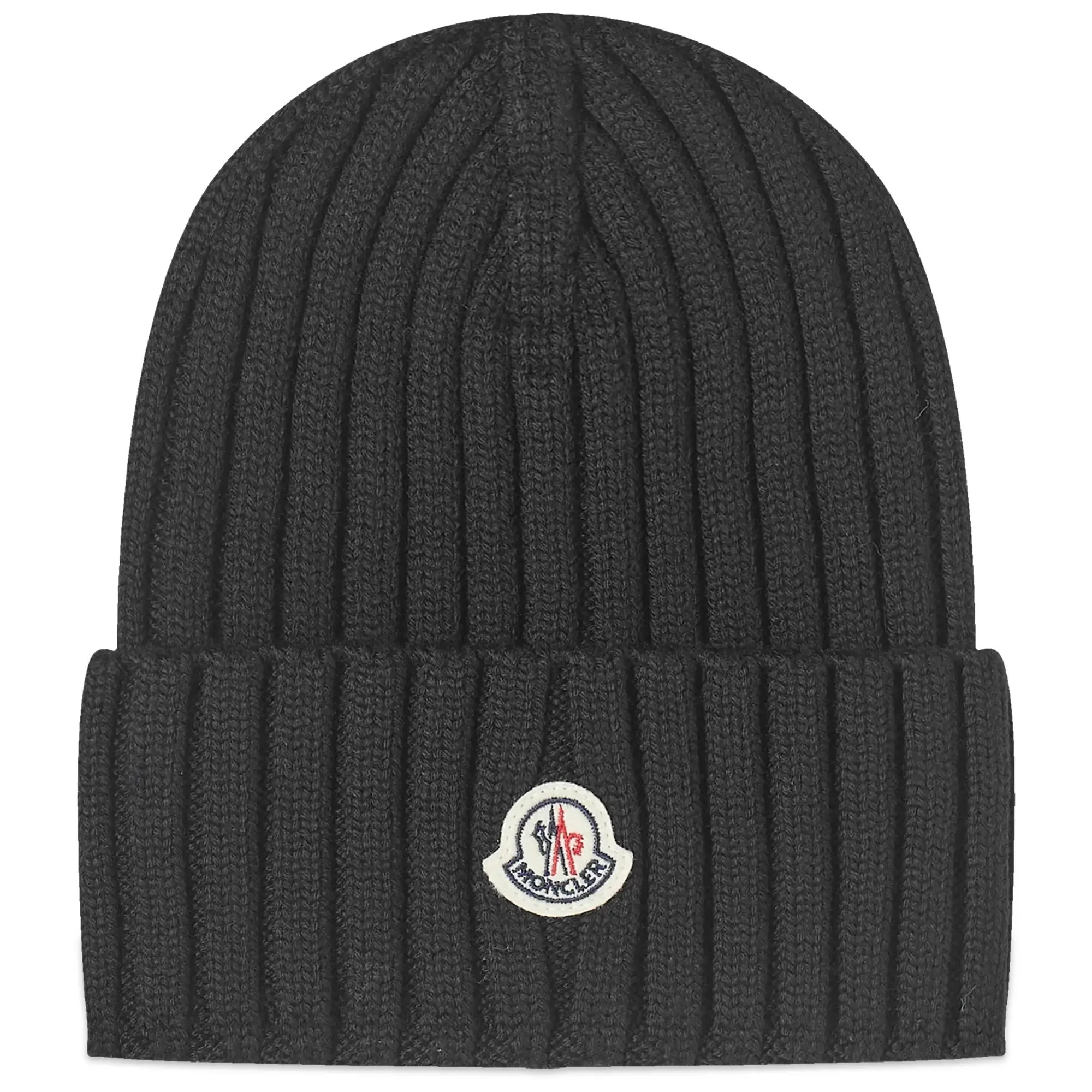 Moncler Women's Logo Beanie Hat Black