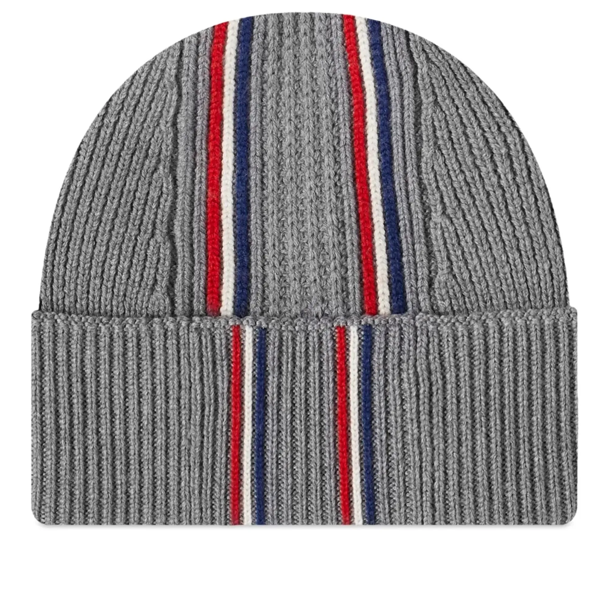 Moncler Men's Tricolour Beanie Grey | 3B000-M1131-36-981 | FOOTY.COM