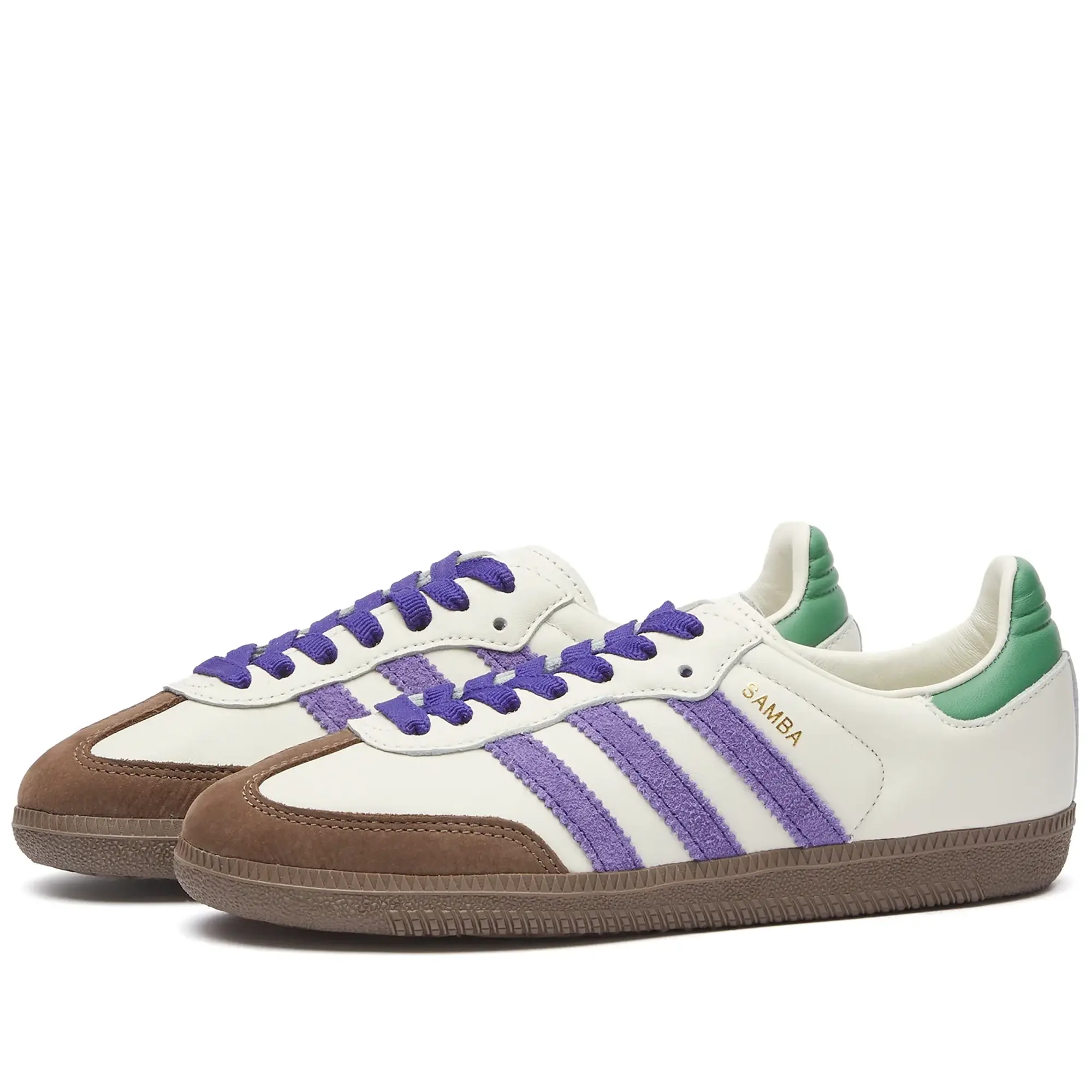 Adidas Samba OG Off White/Collegiate Purple/Pre Loved Green