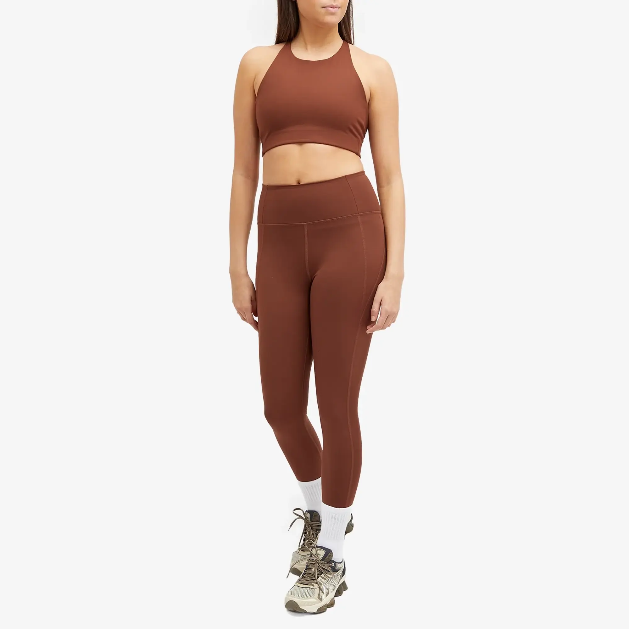 Girlfriend Collective Women's Compressive High-Rise 7/8 Leggings Earth