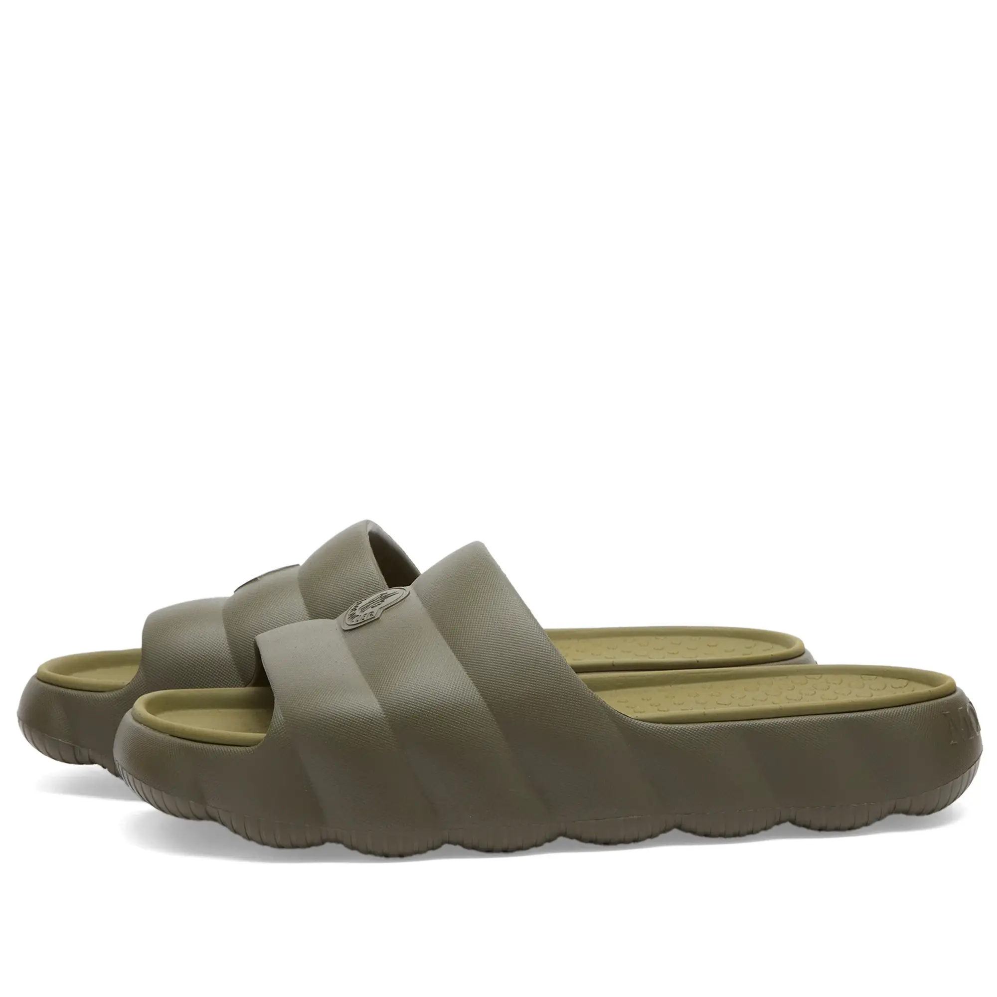Moncler Men's Lilo Pool Slides Green