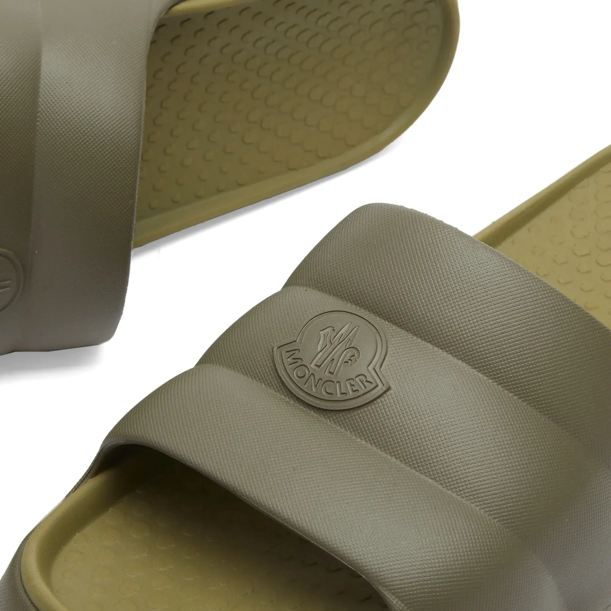 Moncler Men's Lilo Pool Slides Green