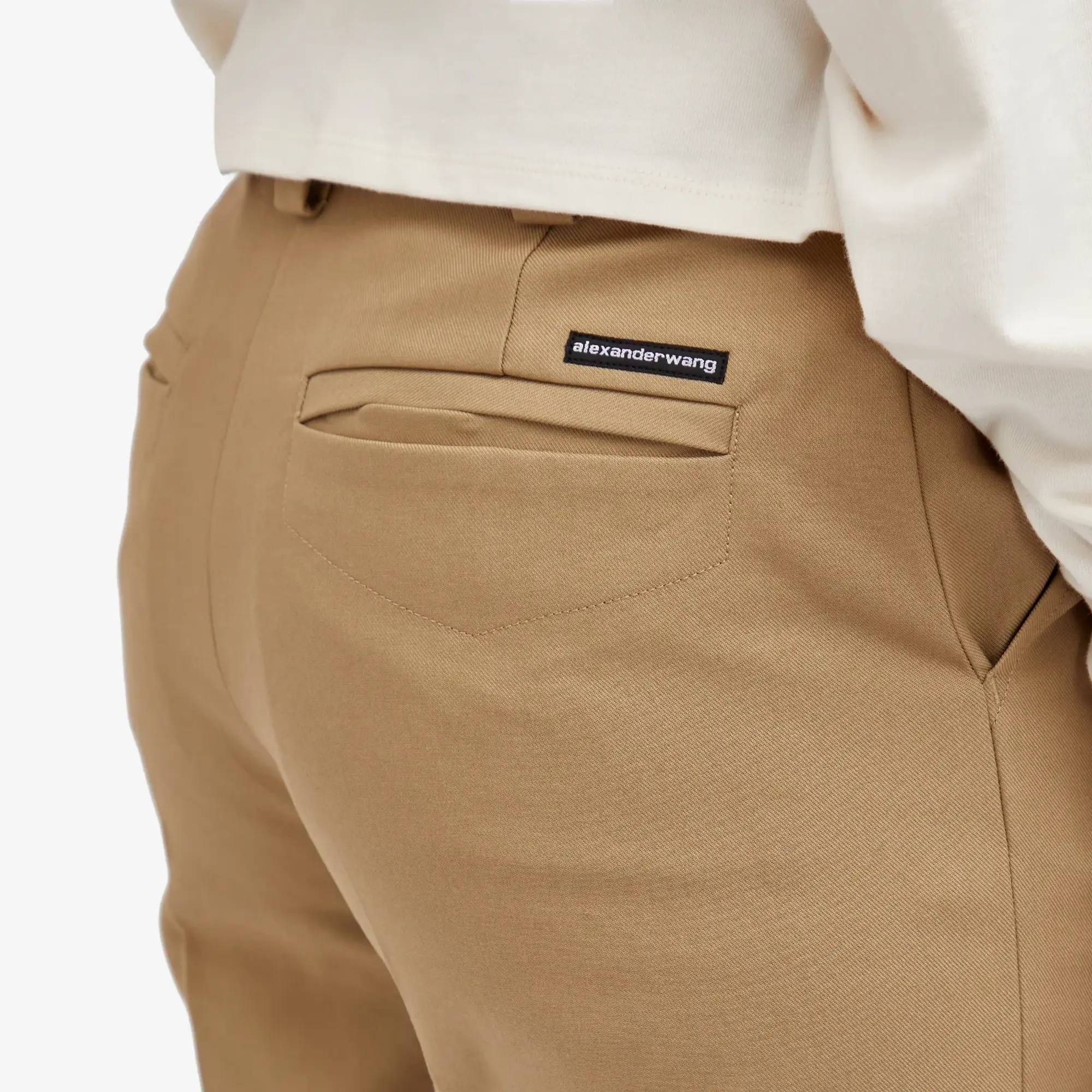 Alexander Wang Women's Adjustable Straight Leg Pants Khaki