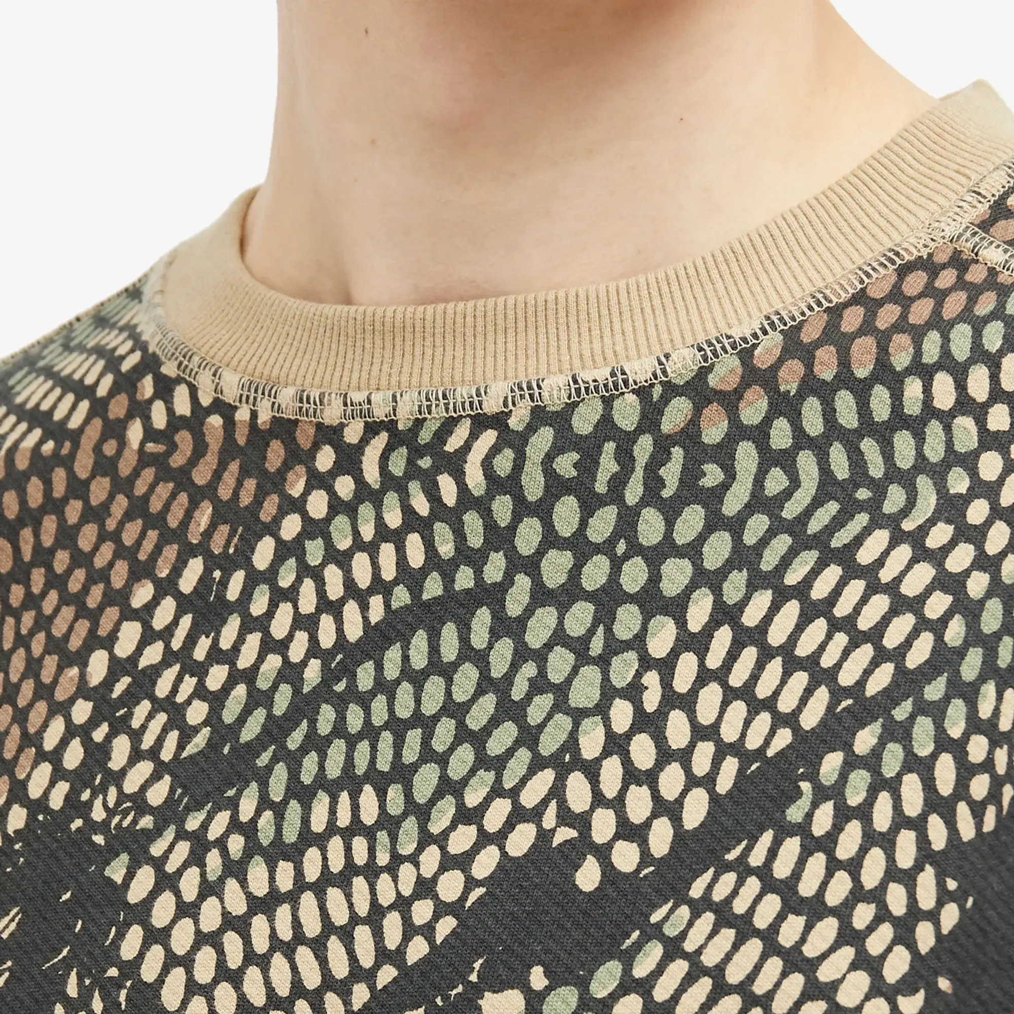 Maharishi Men's Organic Camo Crew Sweatshirt Woodland