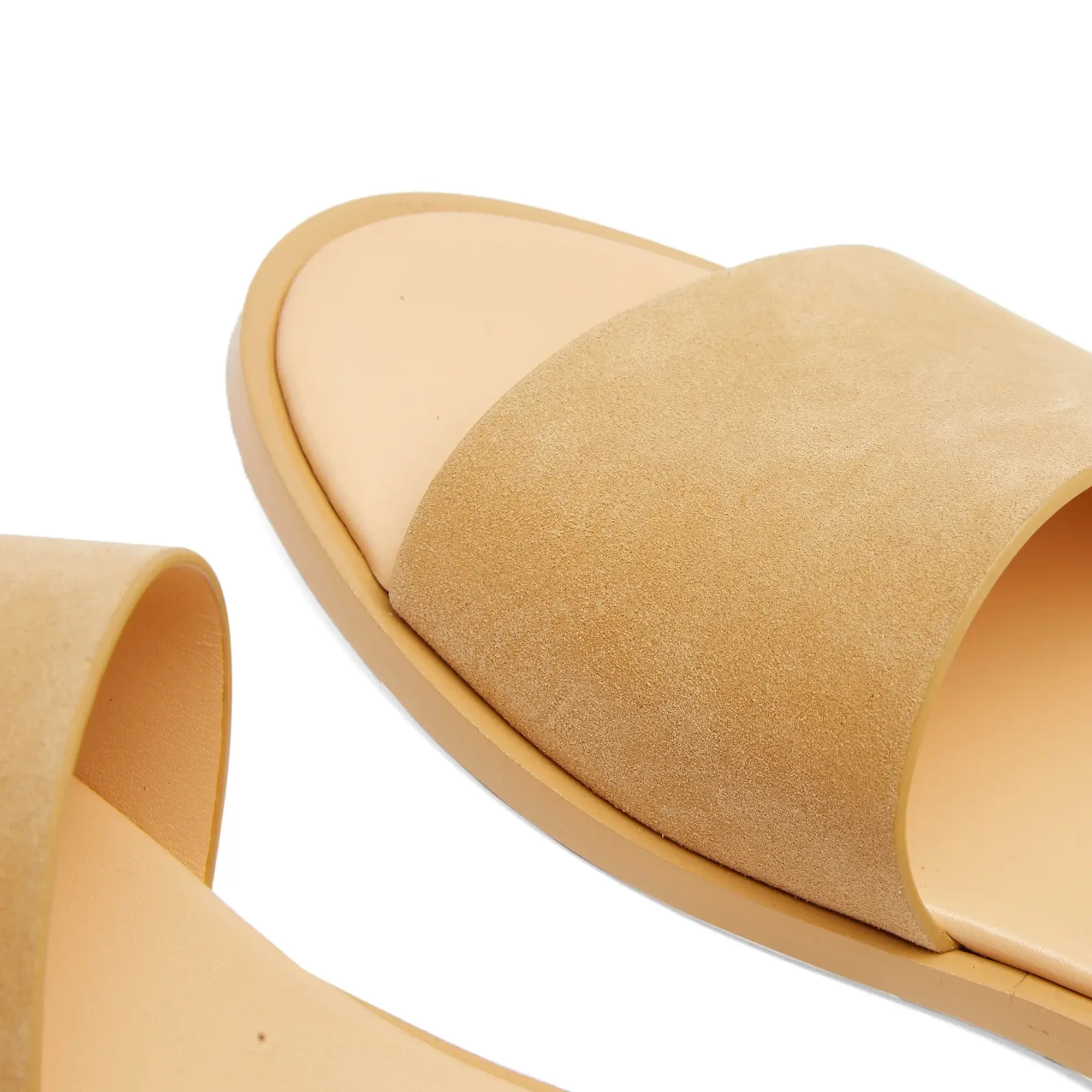 Woman by Common Projects Women's Suede Slides Tan