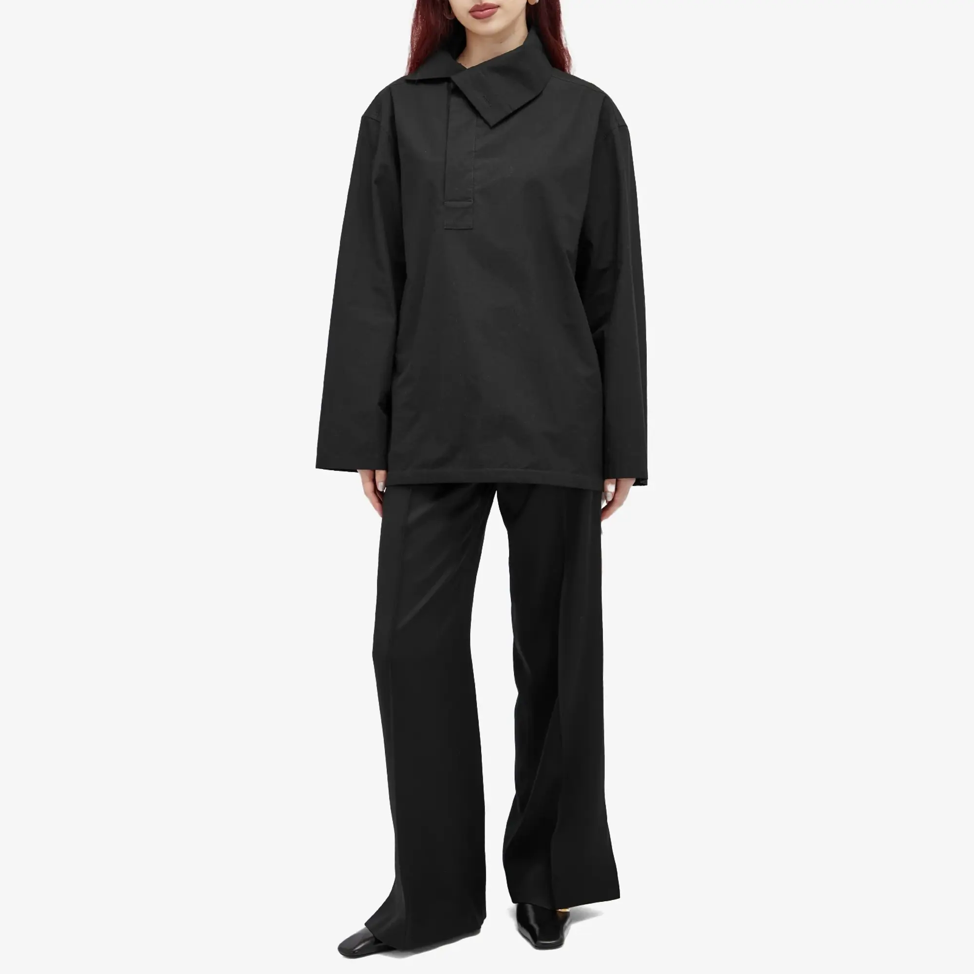 Jil Sander Women's Track Inspired Relaxed Pant Black
