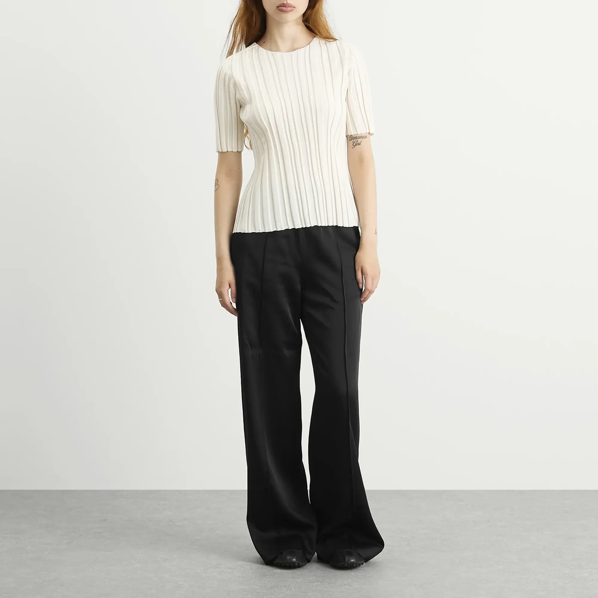 Jil Sander Women's Track Inspired Relaxed Pant Black