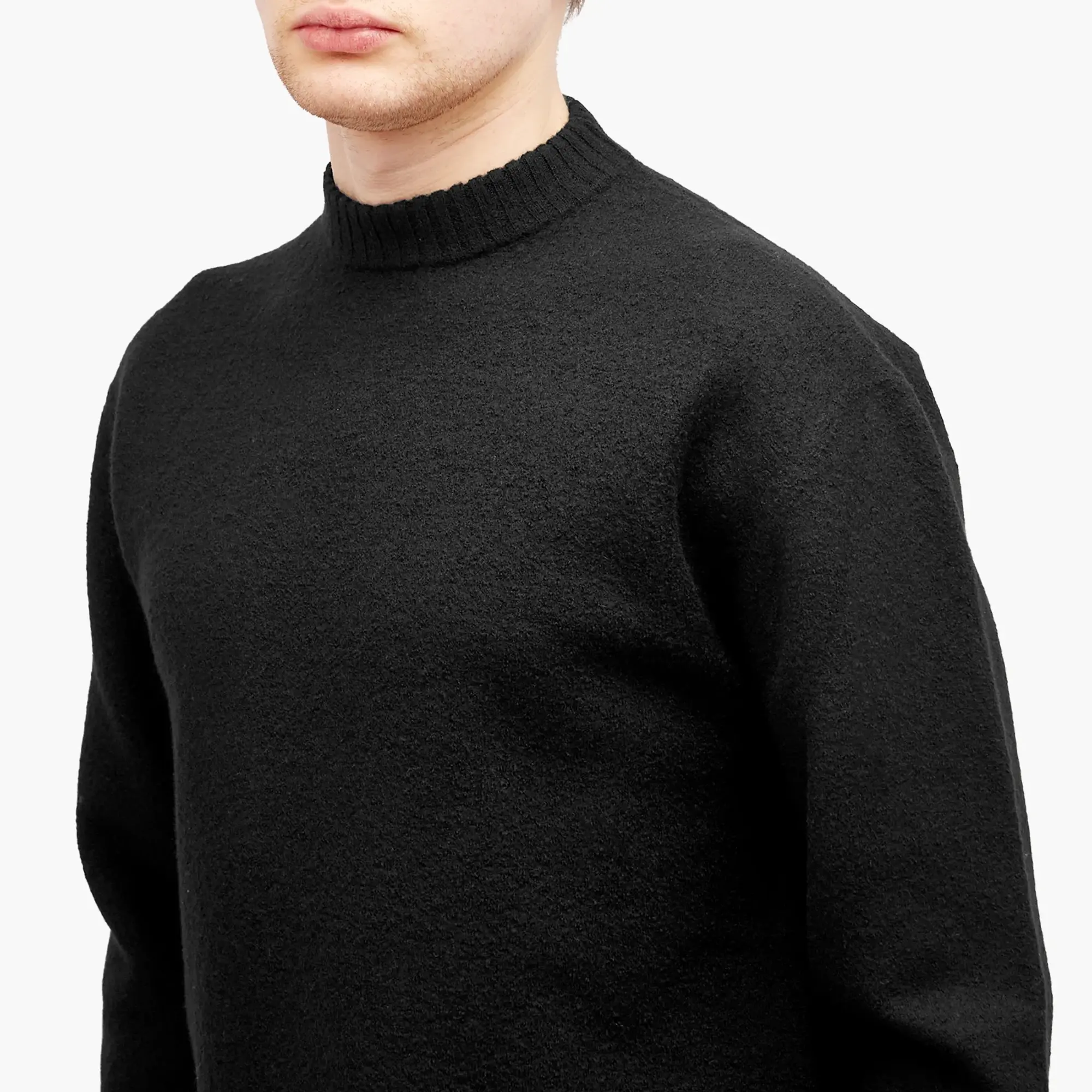 Jil Sander Men's Merino Crew Sweat Black