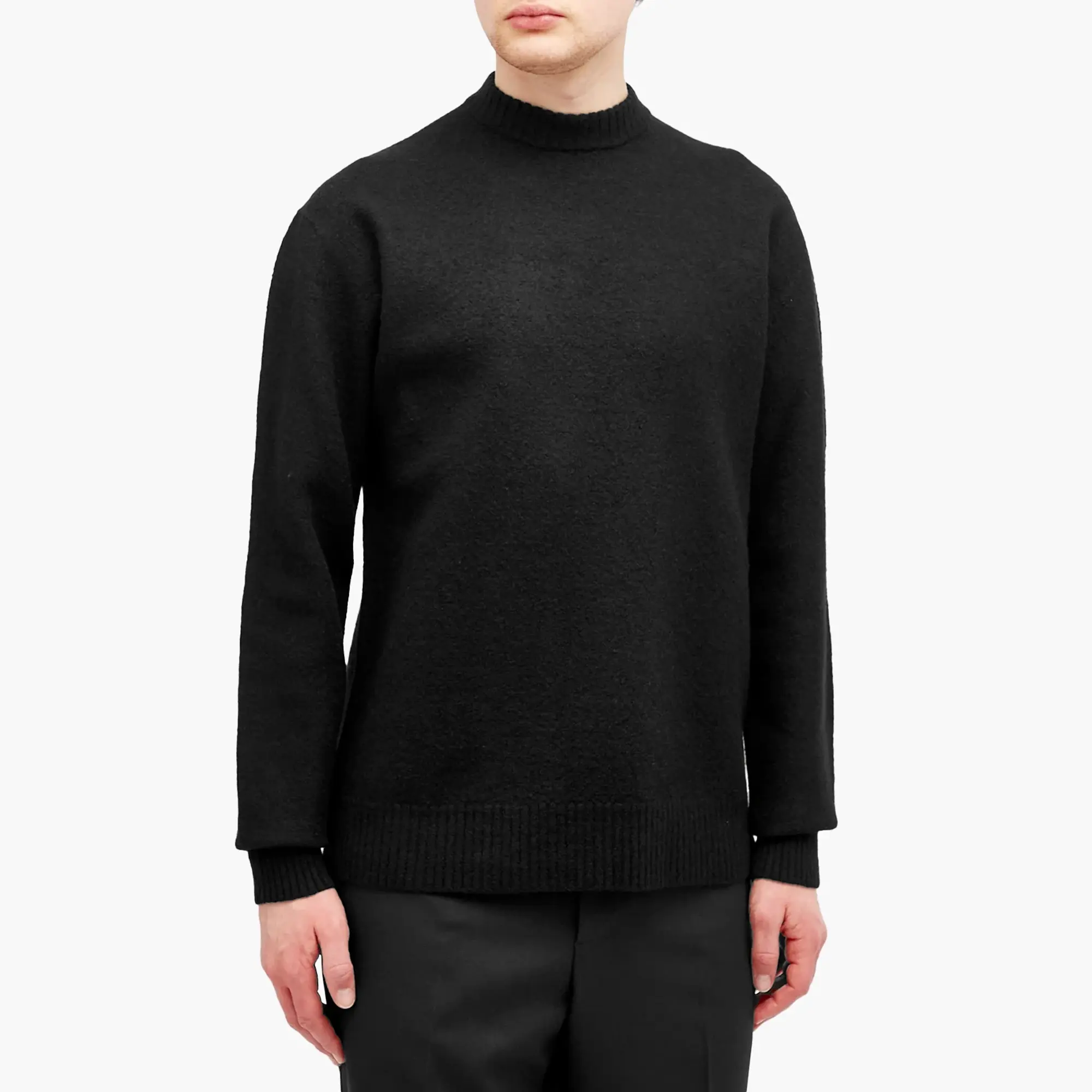 Jil Sander Men's Merino Crew Sweat Black