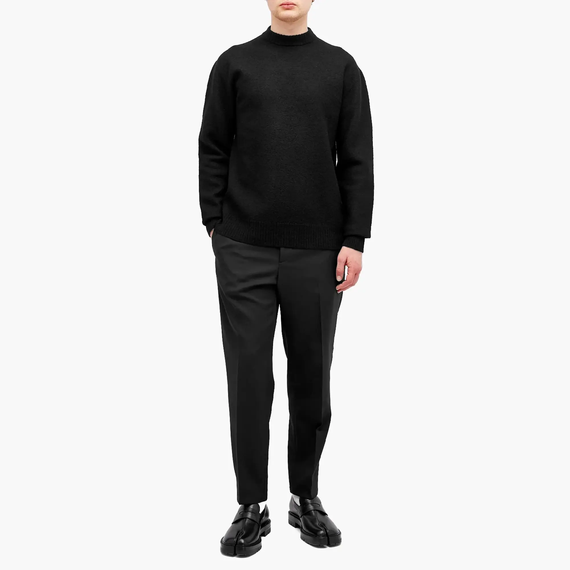 Jil Sander Men's Merino Crew Sweat Black