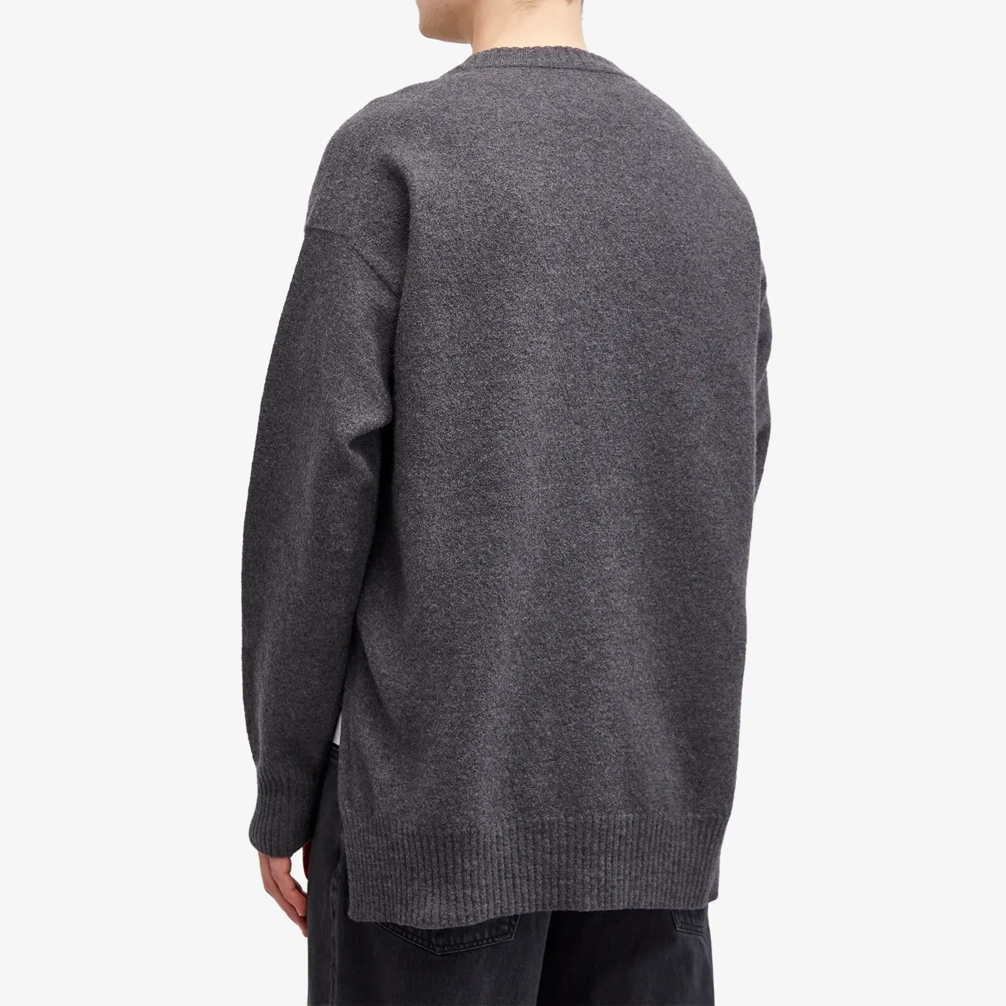 Asics Jil Sander Men's Split Detail Crew Neck Jumper Ash Grey