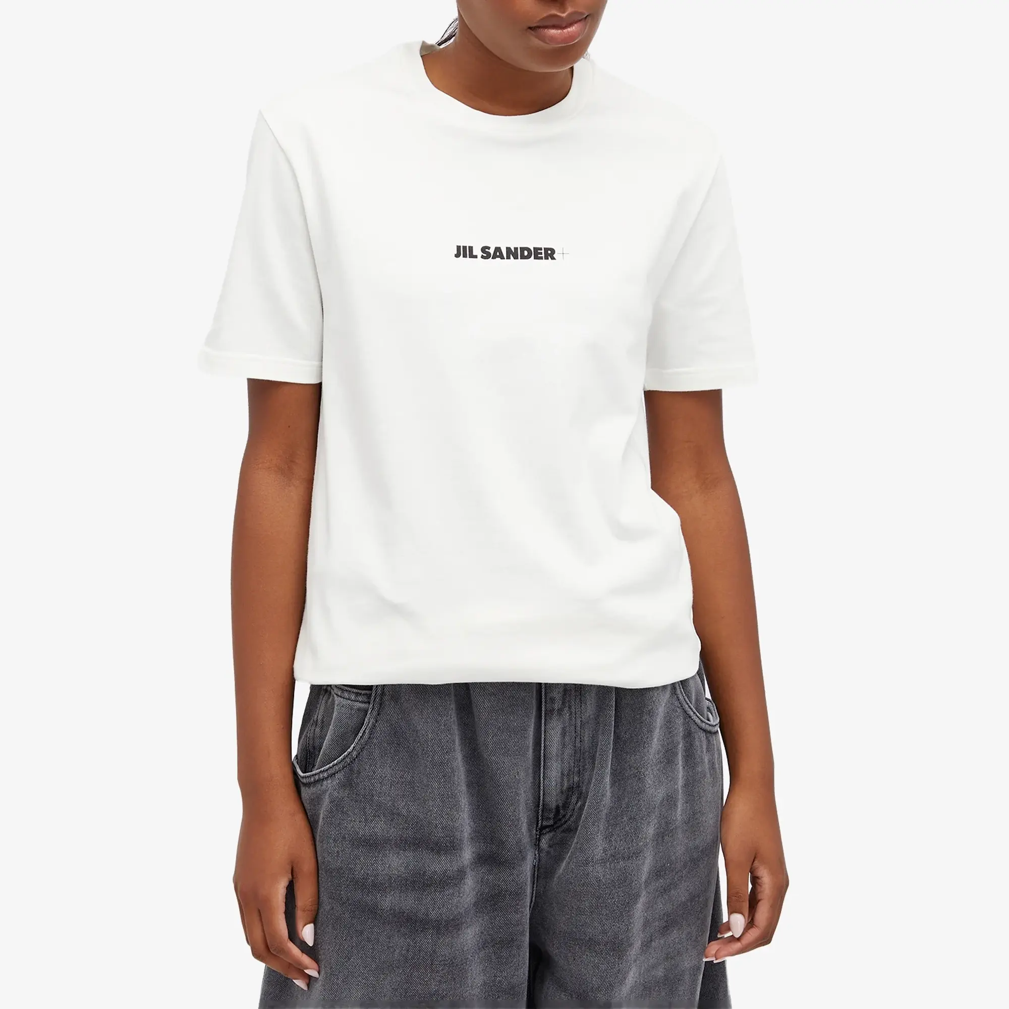 Jil Sander+ Jil Sander Women's Plus T-Shirt With Front Logo Porcelain