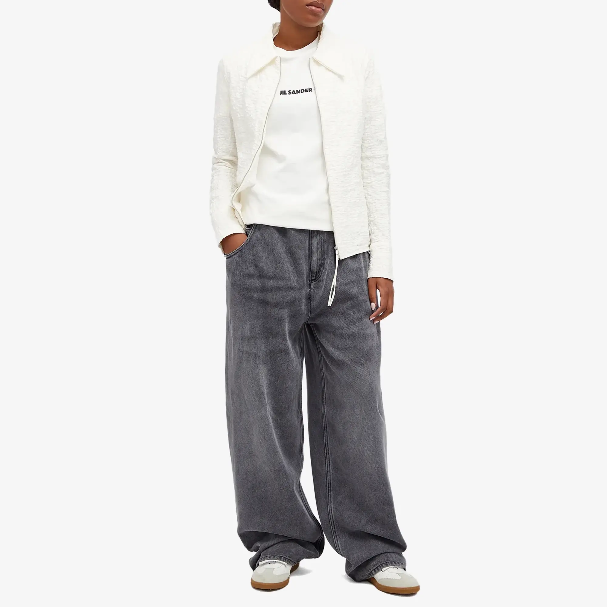 Jil Sander+ Jil Sander Women's Plus T-Shirt With Front Logo Porcelain