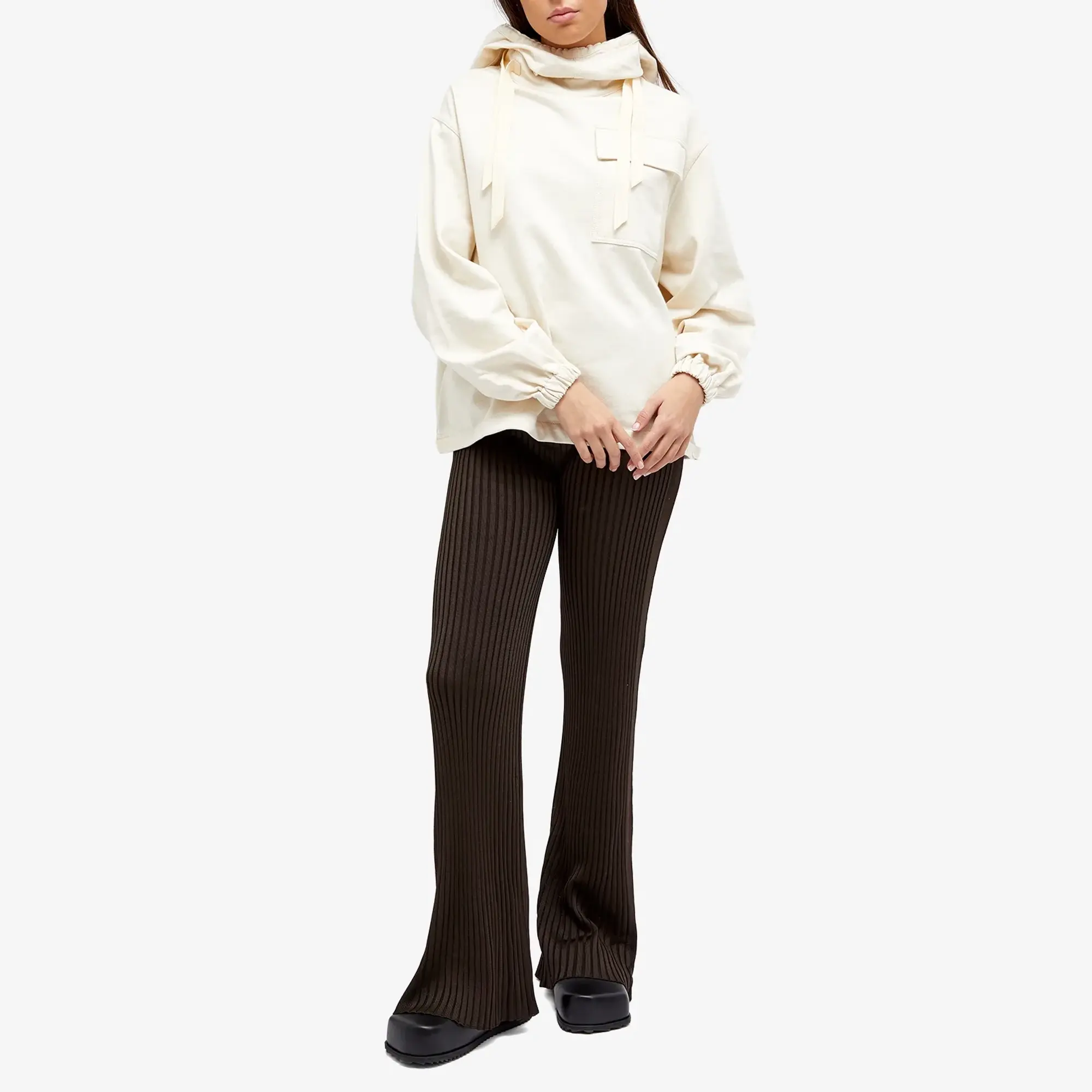Jil Sander Women's Plus Cargo Hoodie Raw Cotton
