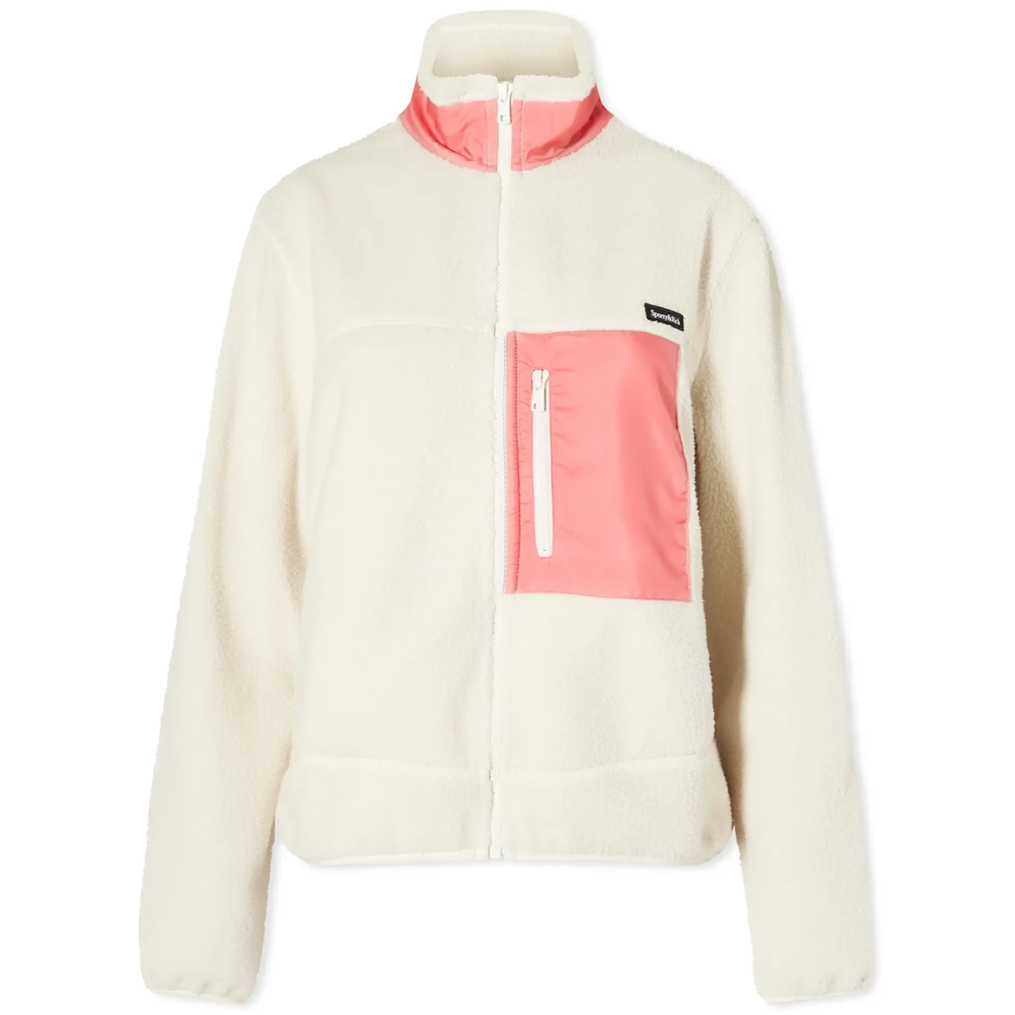 Sporty & Rich Women's Zipped Sherpa Jacket Cream