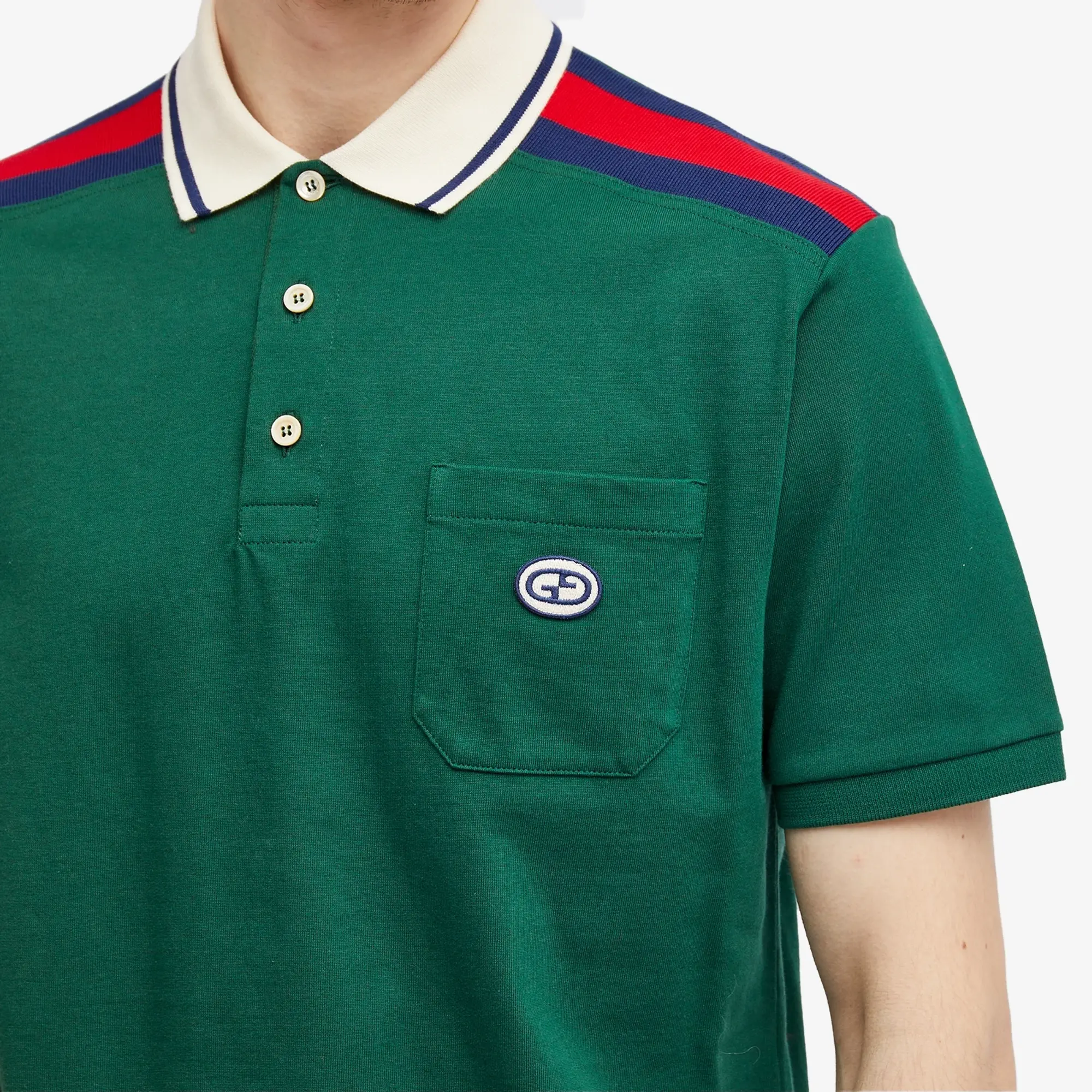 Gucci Men's GRG Logo Polo Shirt Green