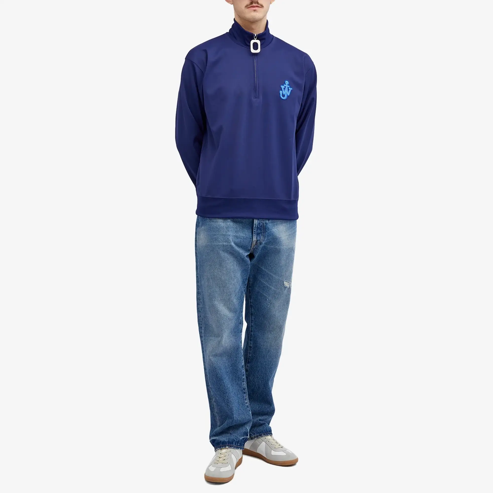 Asics JW Anderson Men's Anchor Half Zip Sweat Oxford Blue