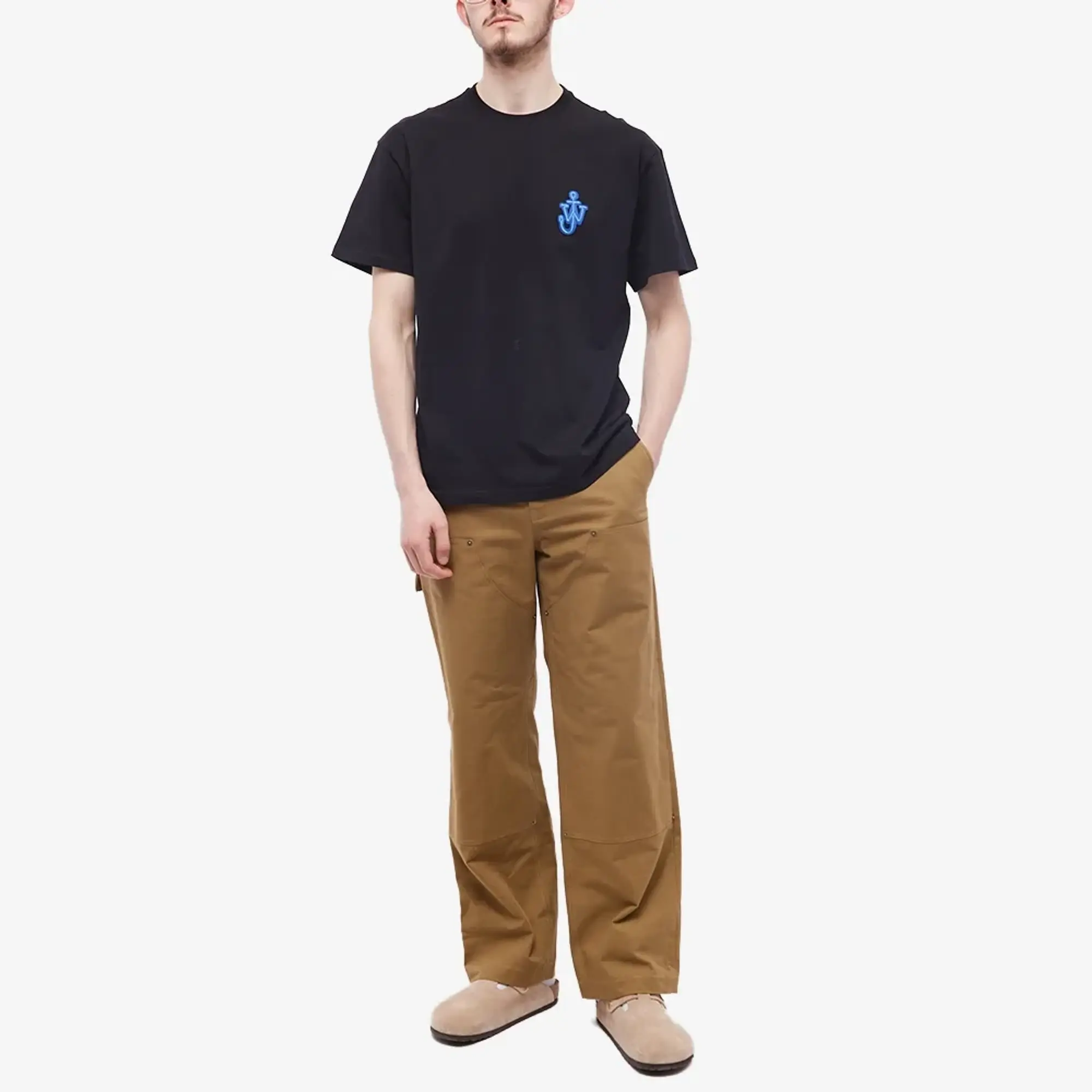 Jw Anderson Anchor Patch Tee Men Shortsleeves Black