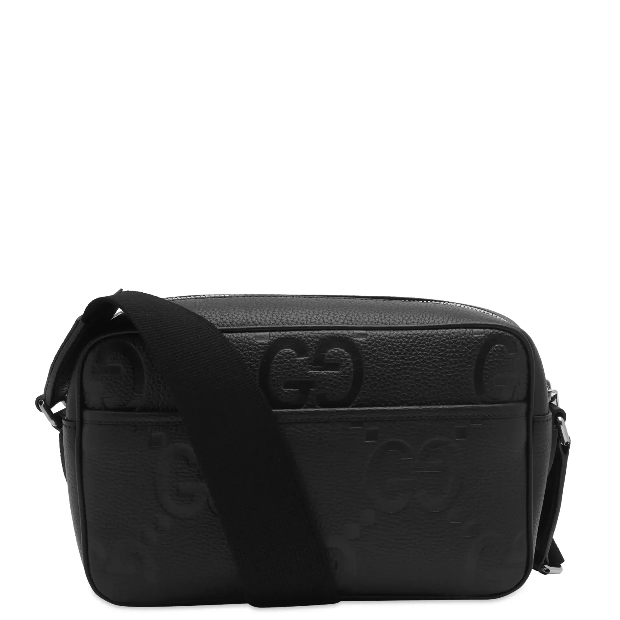 Gucci Men's Jumbo GG Camera Bag Black