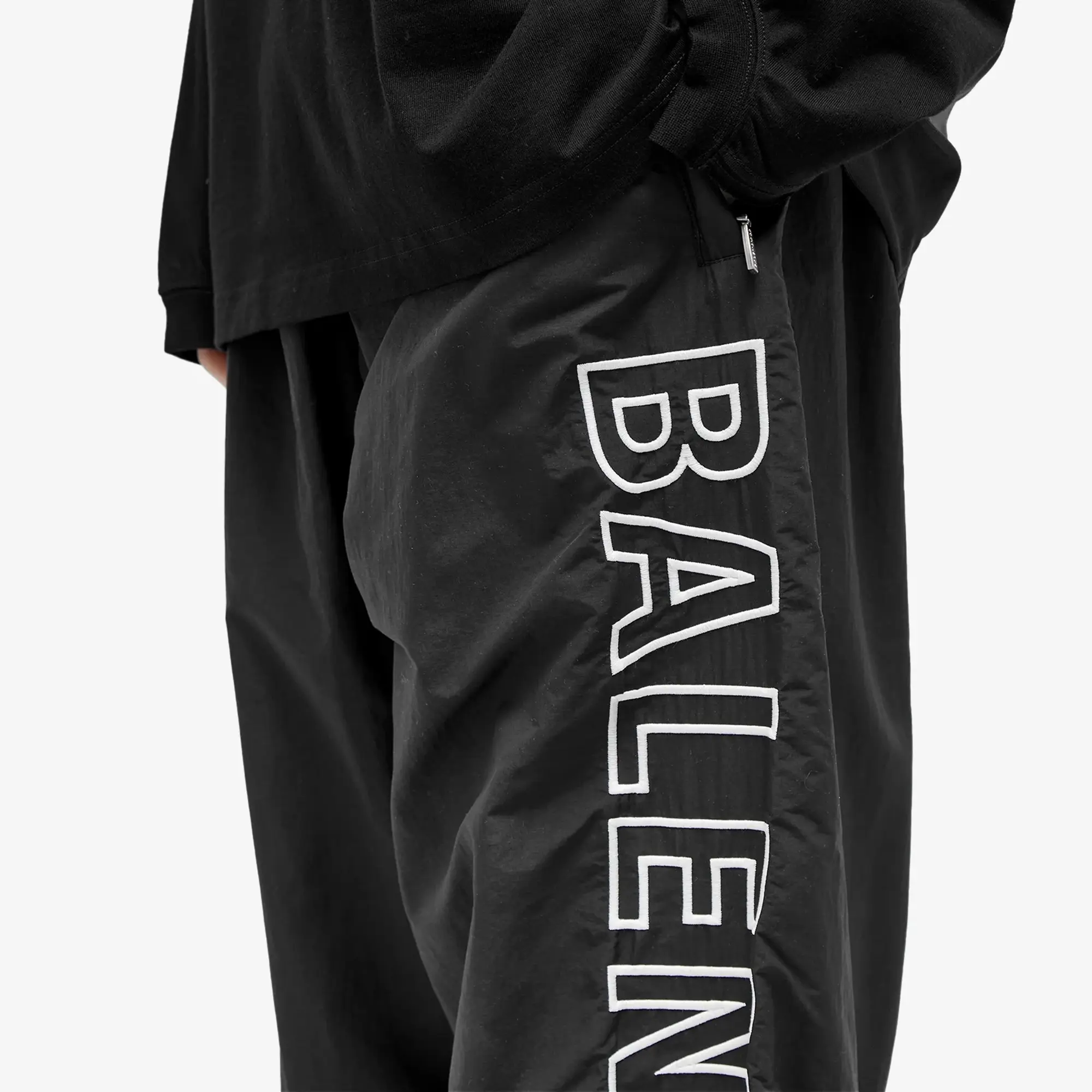 Balenciaga Men's Logo Wide Track Pants Black | 768829-TNO79