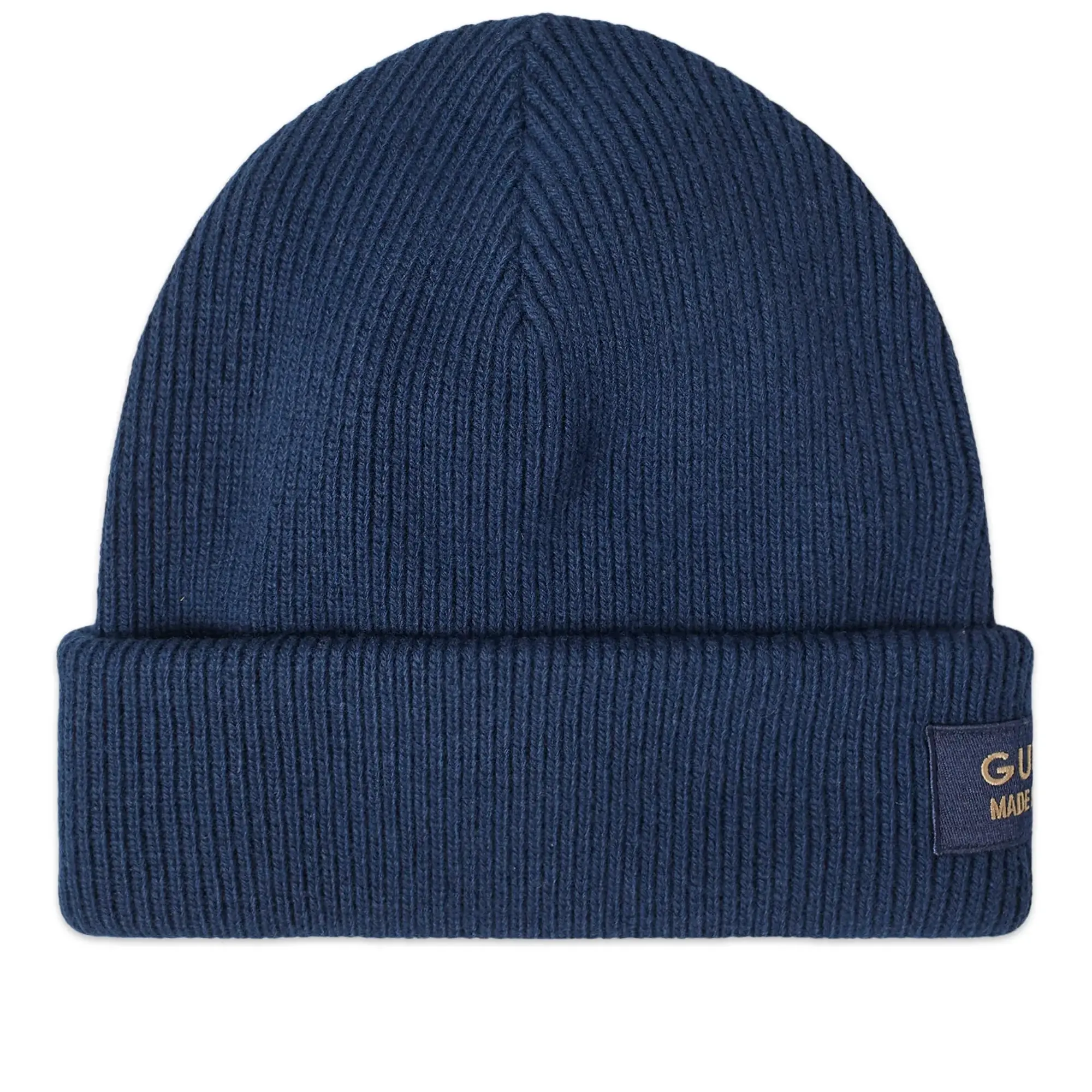 Gucci Men's Patch Beanie Hat Navy