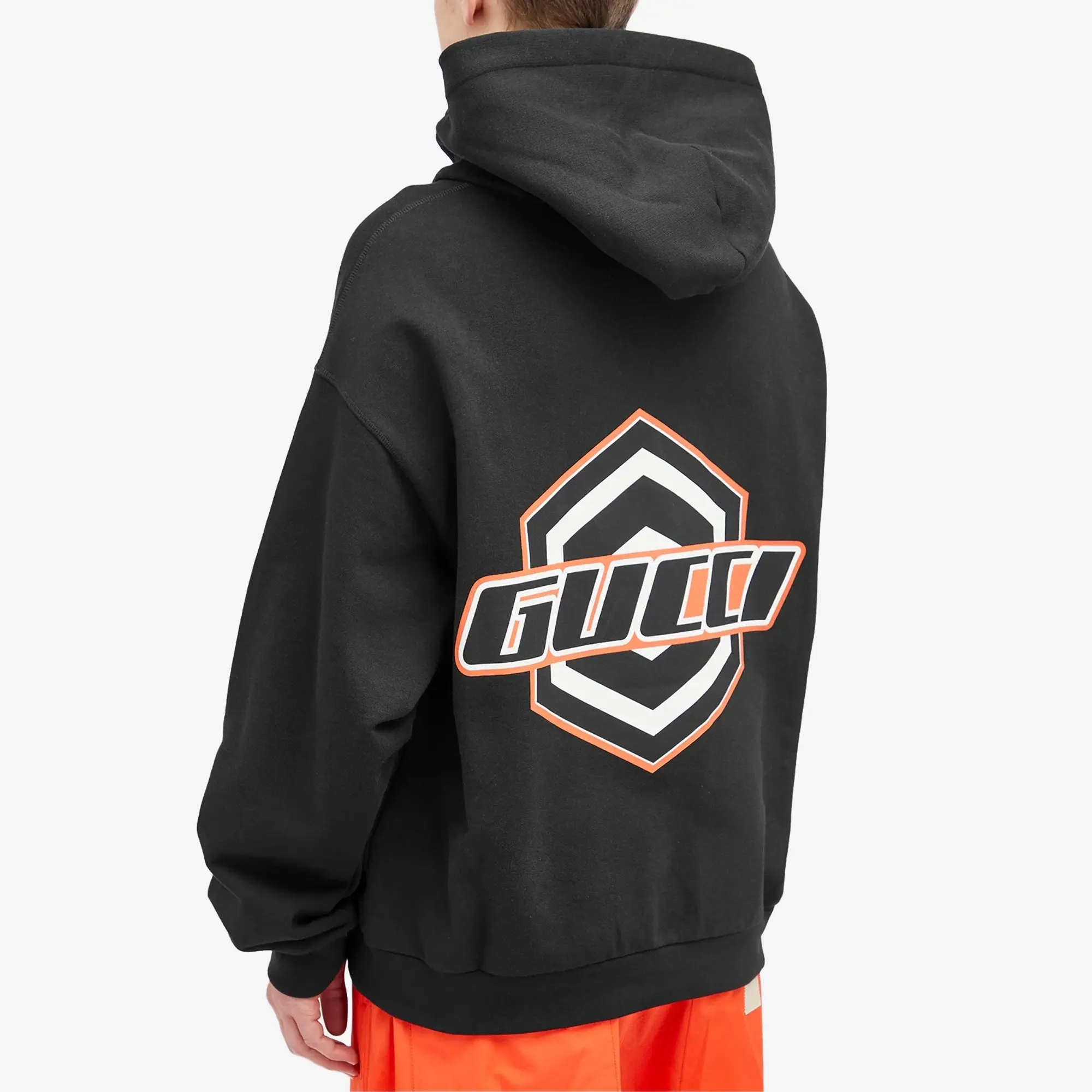 Gucci Men's Moto Logo Hoodie Black Multi
