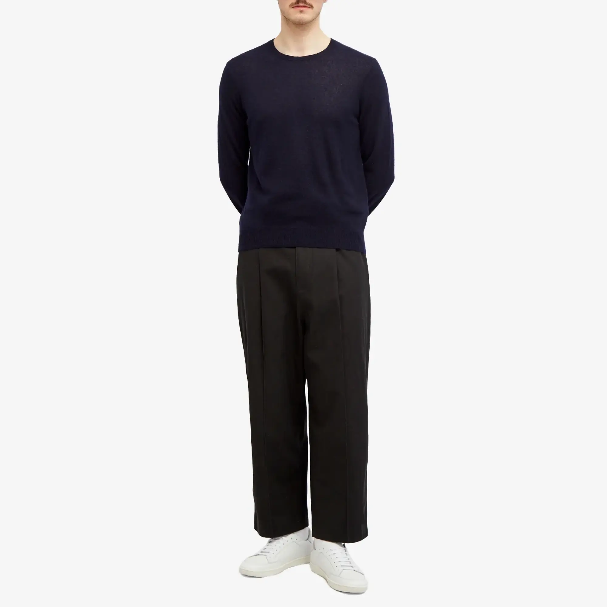 Saint Laurent Men's Cashmere Crew Jumper Blue Night