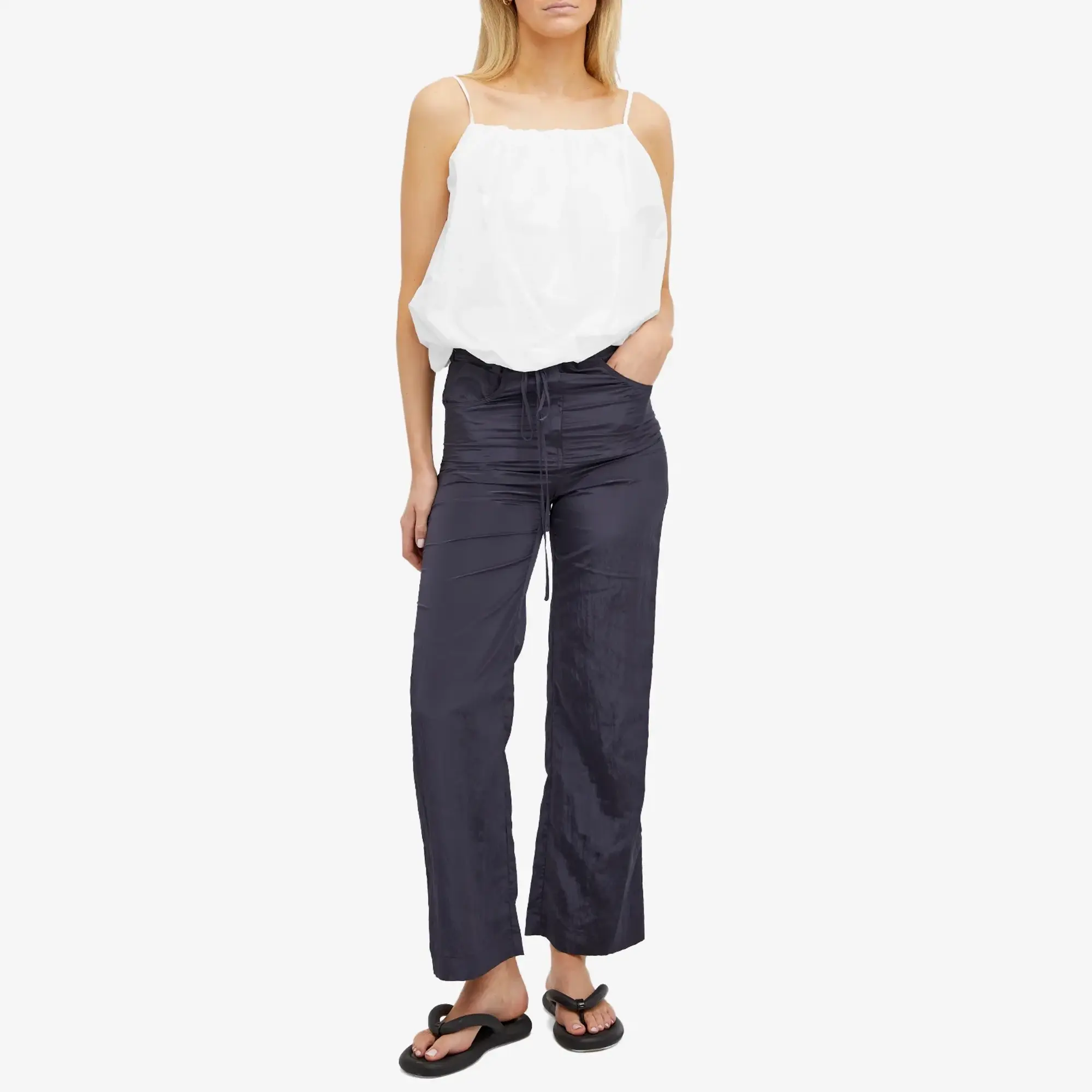 Low Classic Women's Crinkle Slim Fit Pants Navy