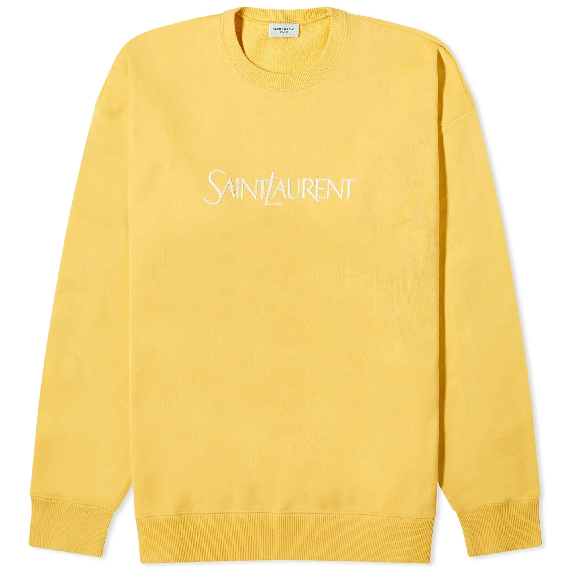 Saint Laurent Men's Logo Sweatshirt Yellow/Natural