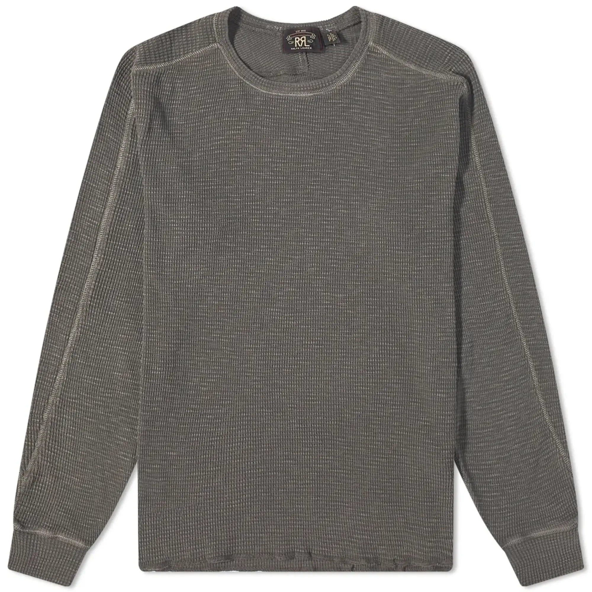 RRL Men's Long Sleeve T-Shirt Faded Black Canvas