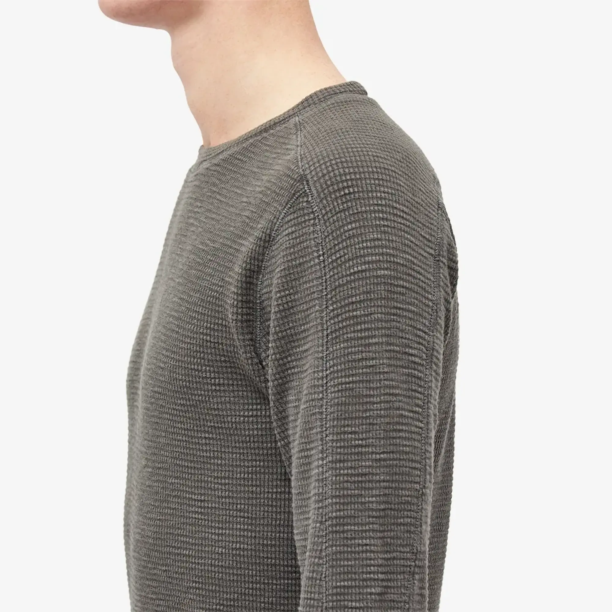 RRL Men's Long Sleeve T-Shirt Faded Black Canvas