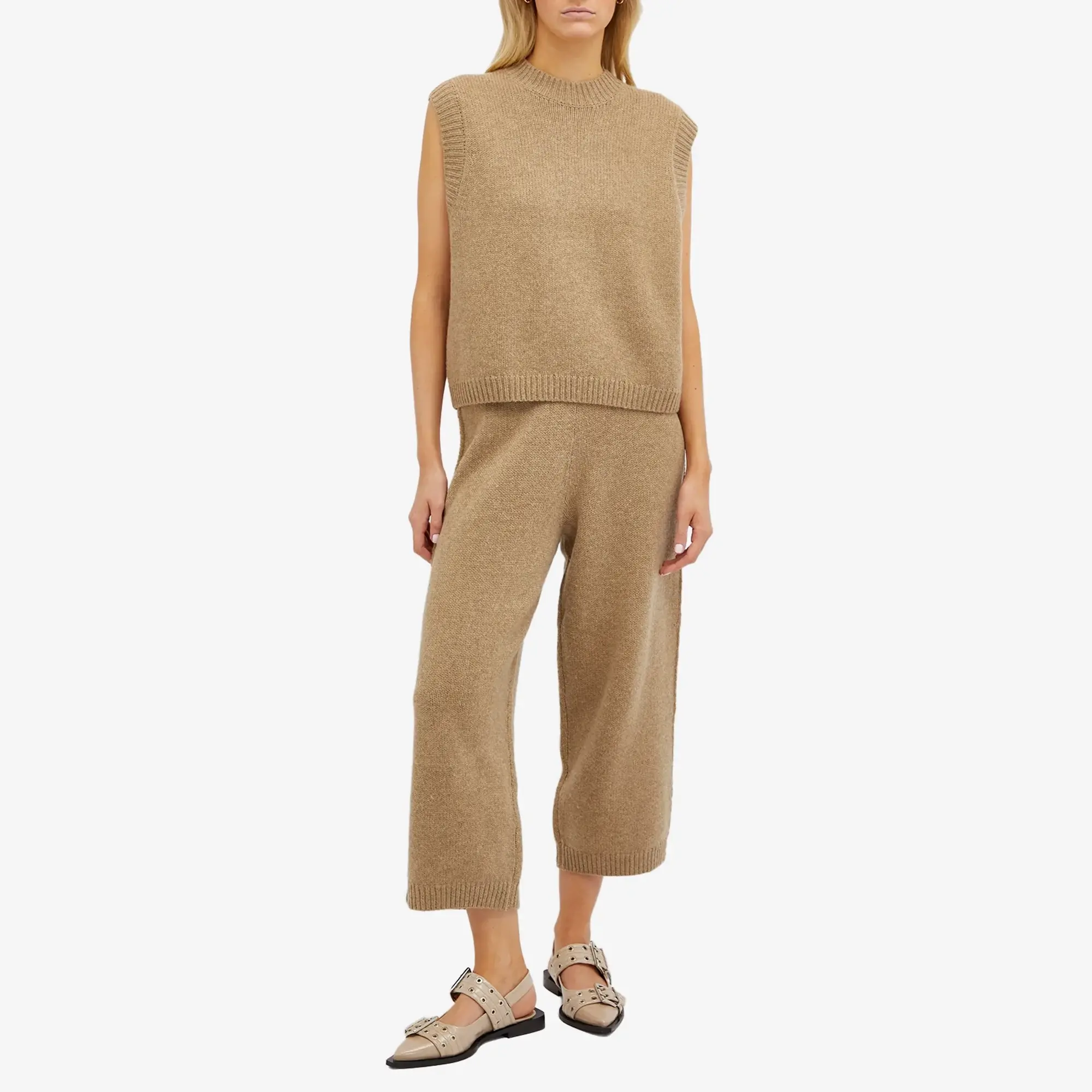 Deiji Studios Women's Seam Knit Pant Wheat
