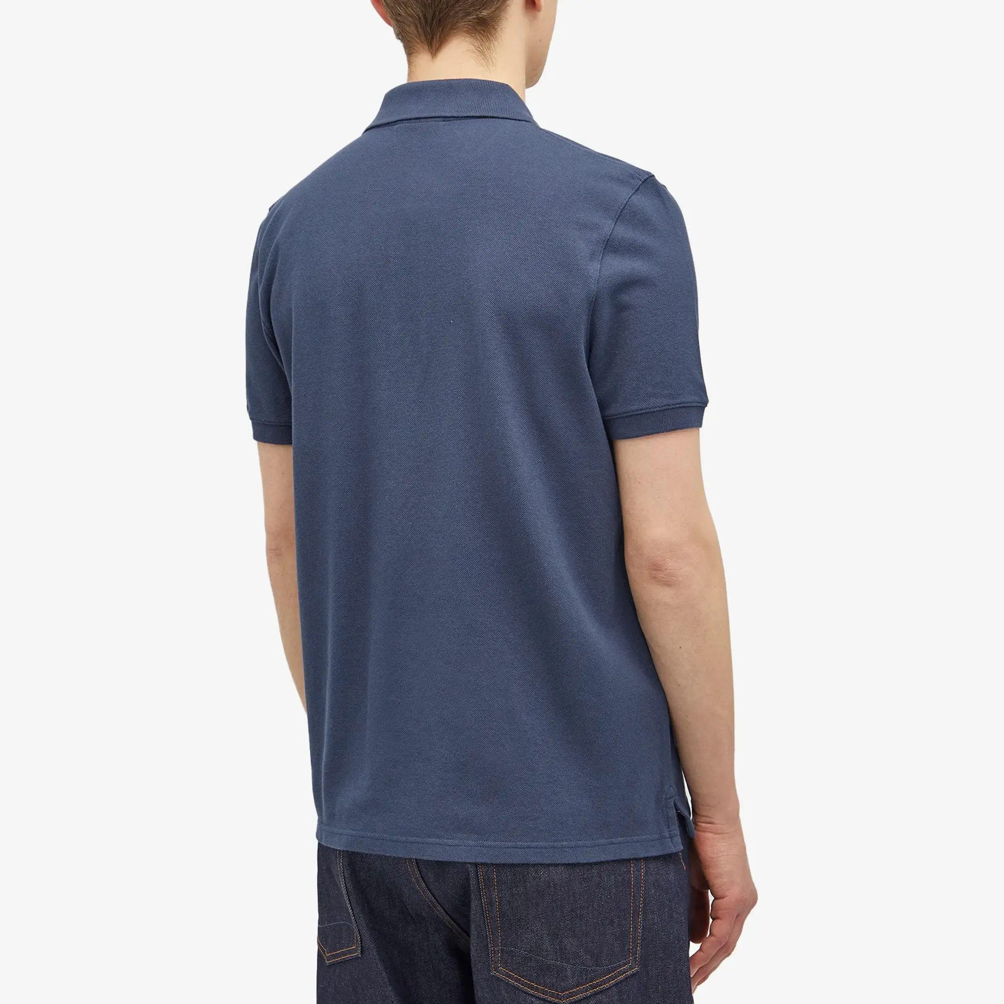 Maison Kitsuné Maison Kitsune Fox Head Patch Regular Polo Ink Blue