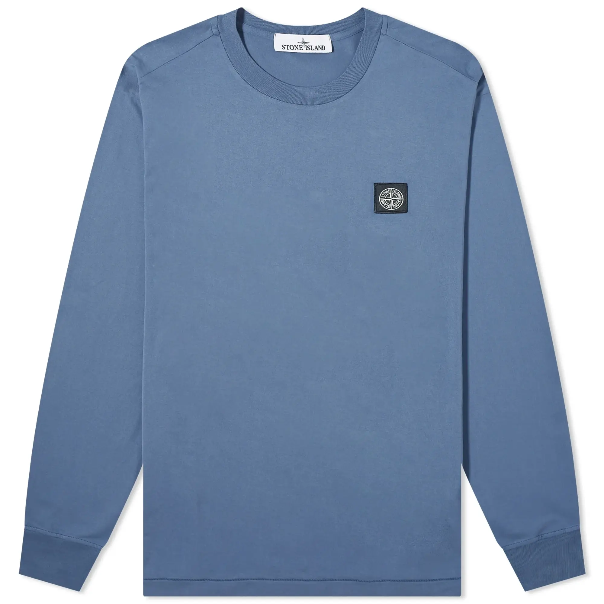 Stone Island Men's Long Sleeve Patch T-Shirt Grey Marl