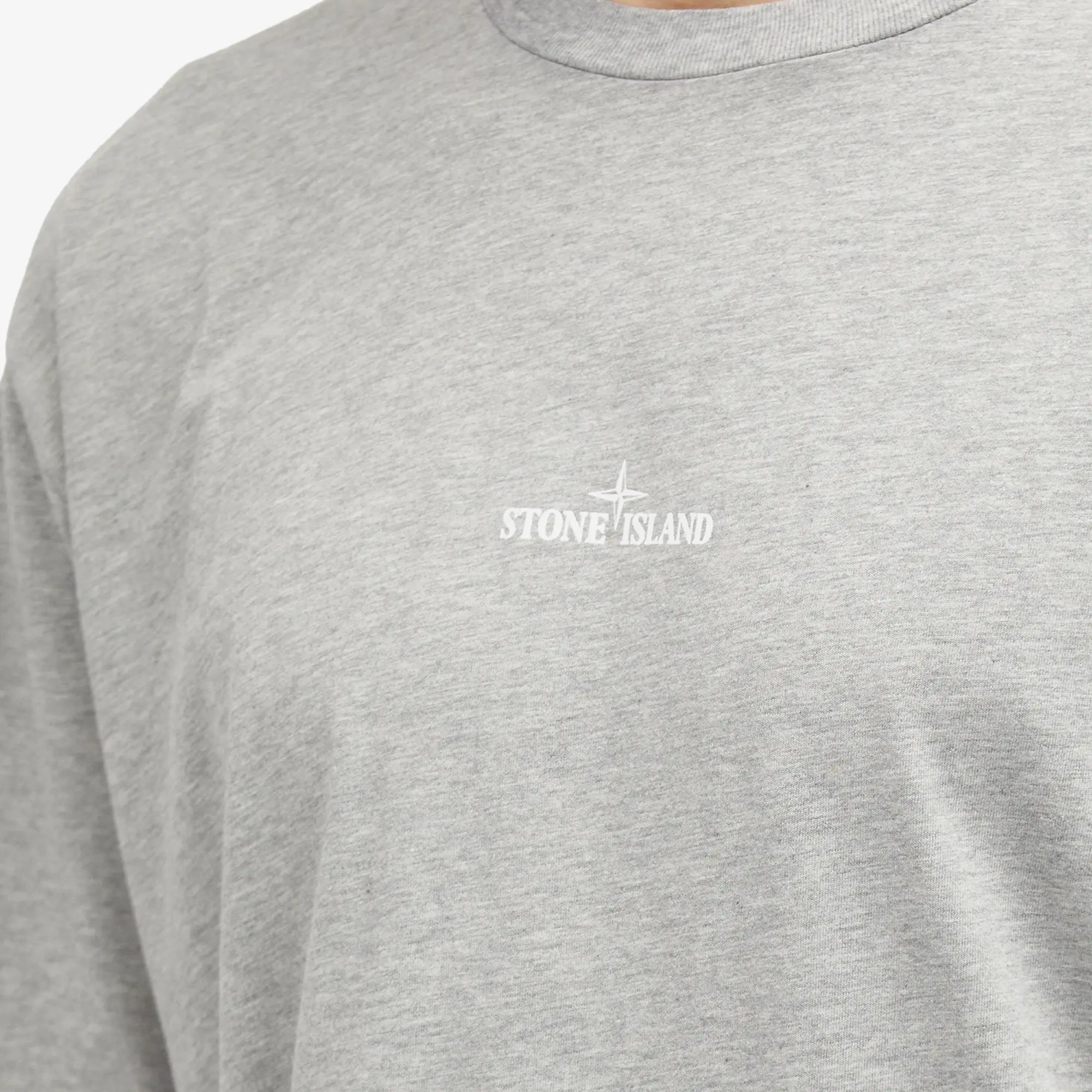 Stone Island Men's Scratched Print T-Shirt Grey Marl