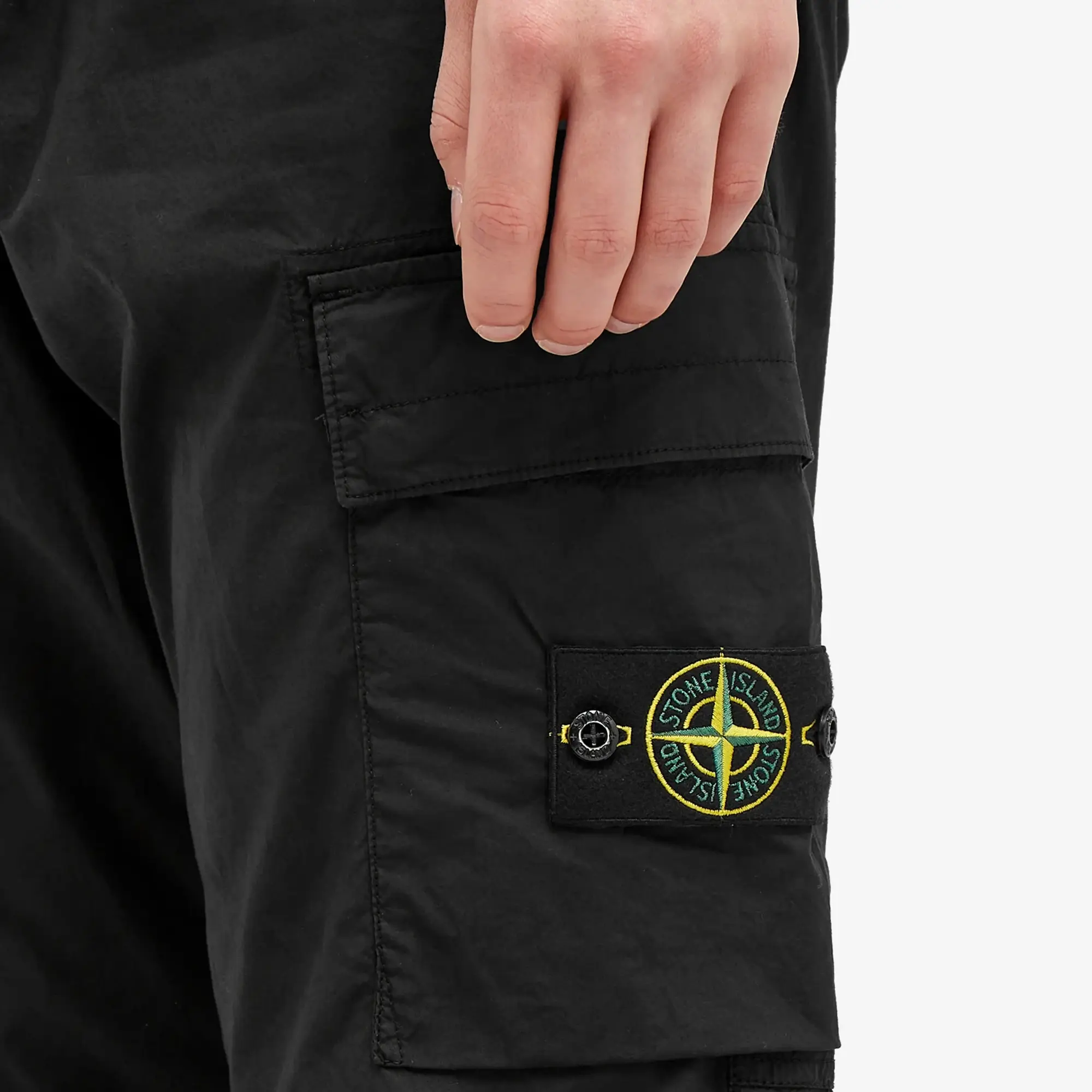 Stone Island Pants Men Cargo Pants Black