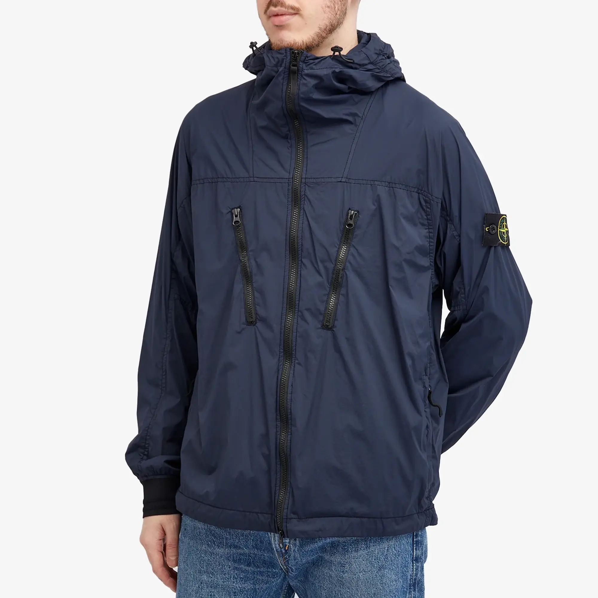 Stone Island Men's Skin Touch Nylon-TC Packable Jacket Navy